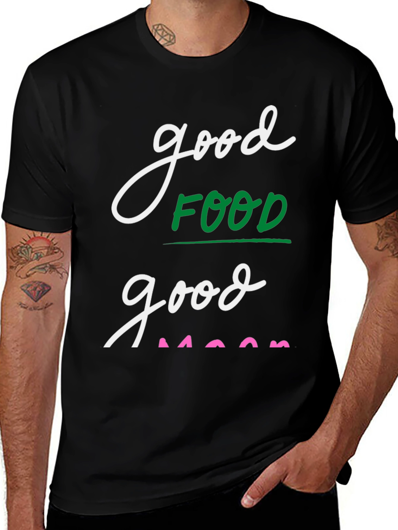 Variant 16 of Good Food Good Mood Graphic Tee - Stylish Casual Comfort