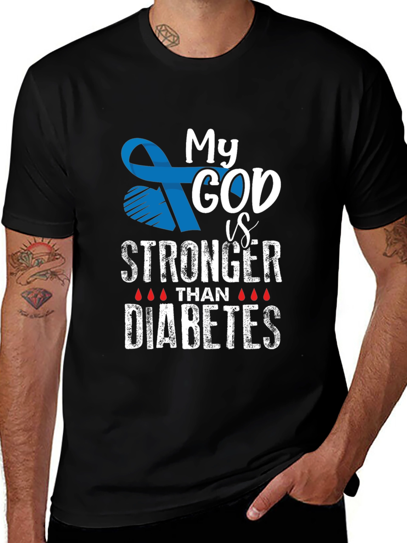 My God is Stronger Than Diabetes T-Shirt