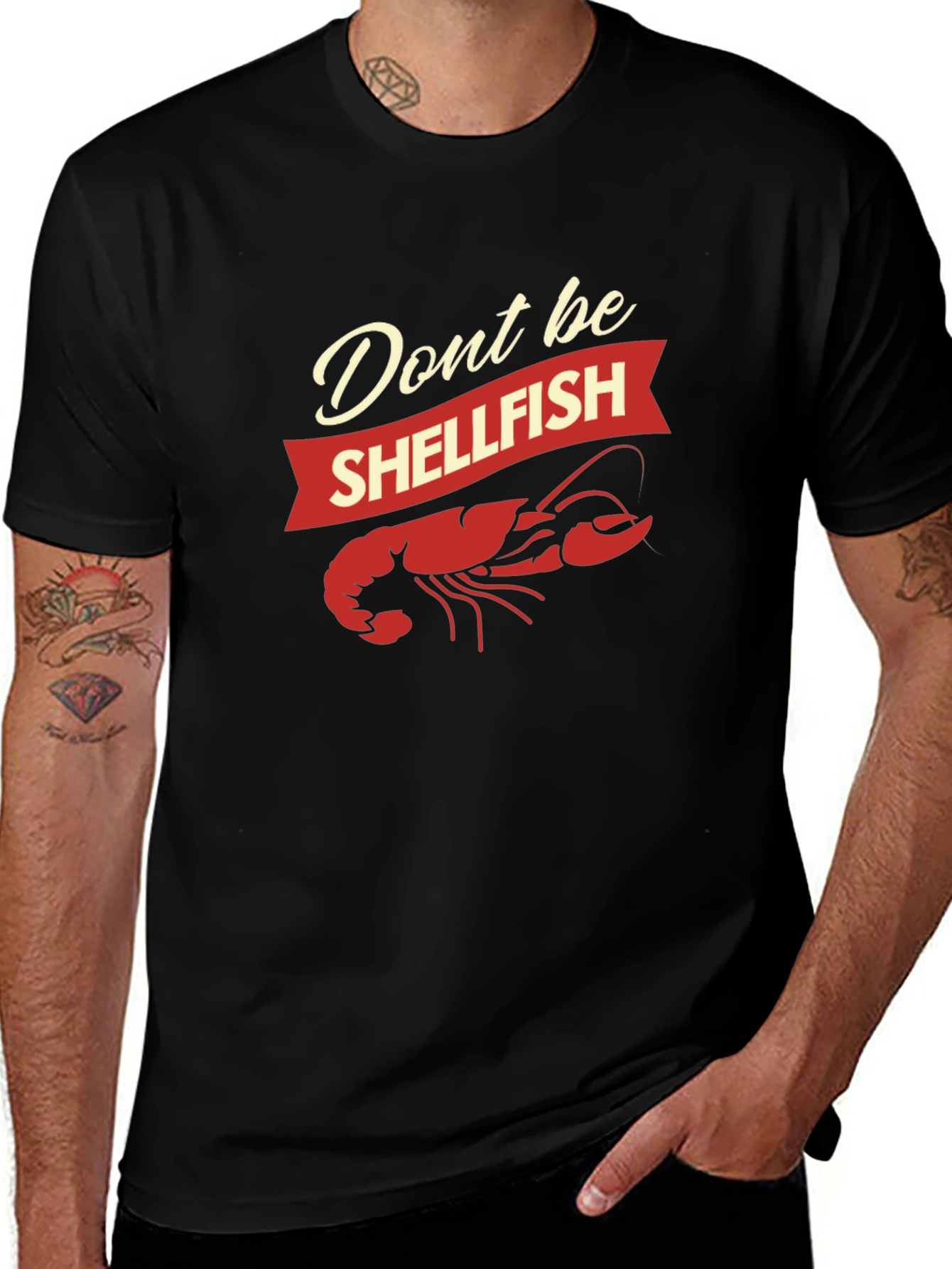 Variant 18 of Don't Be Shellfish T-Shirt - Funny Seafood Graphic Tee