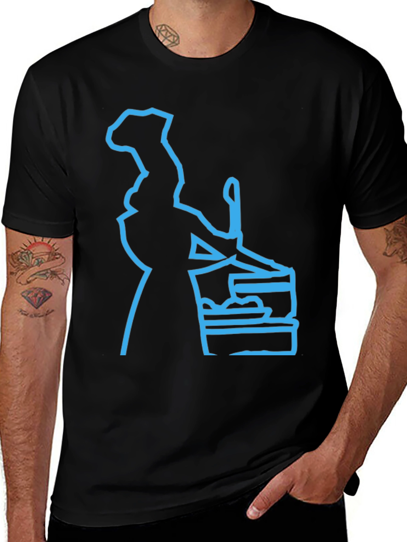 Black Chef Graphic T-Shirt - Cool, Unique Design! main image