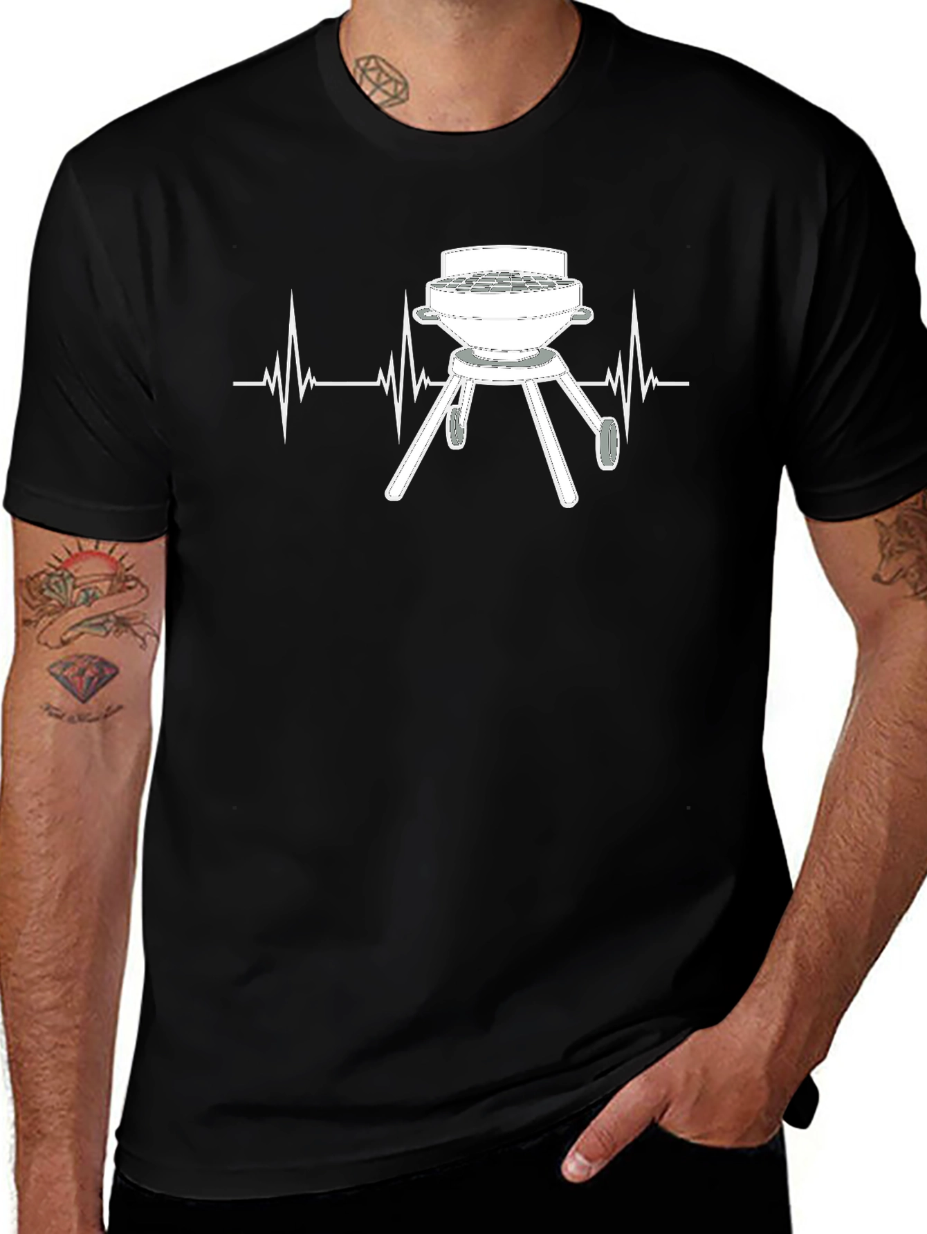 BBQ Heartbeat T-Shirt - Grill Master Tee