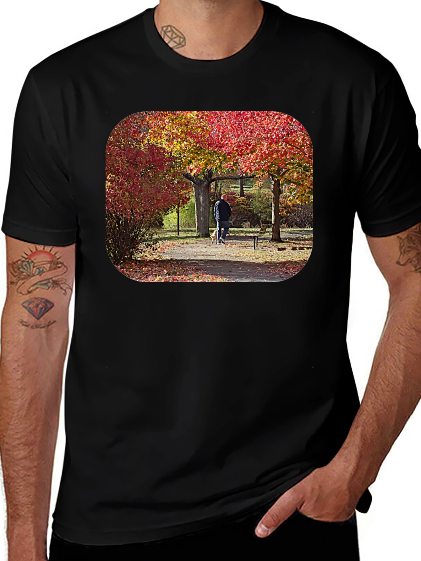 Variant 30 of Autumn Park Walk T-Shirt
