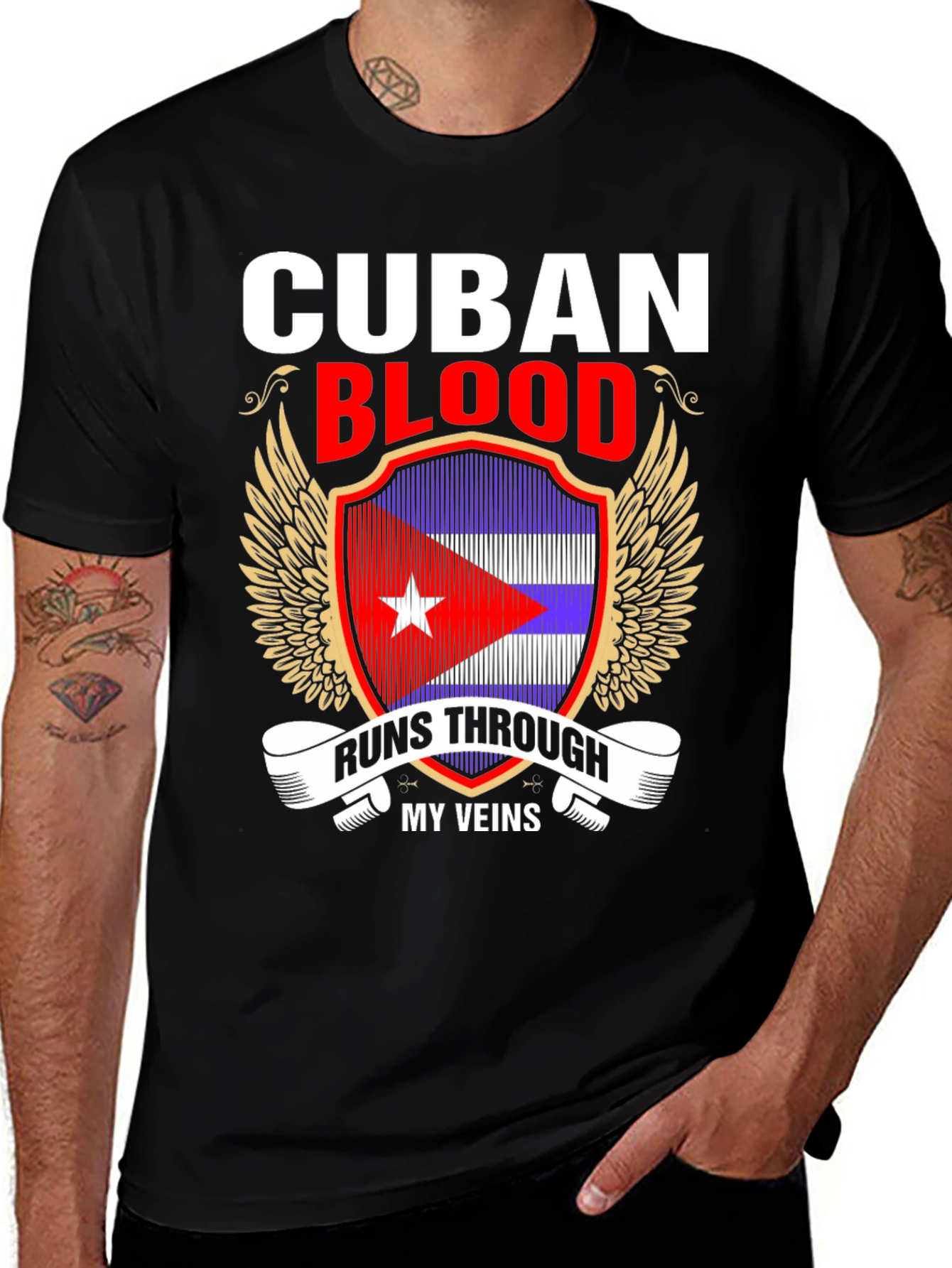 Cuban Blood Runs Through My Veins T-Shirt