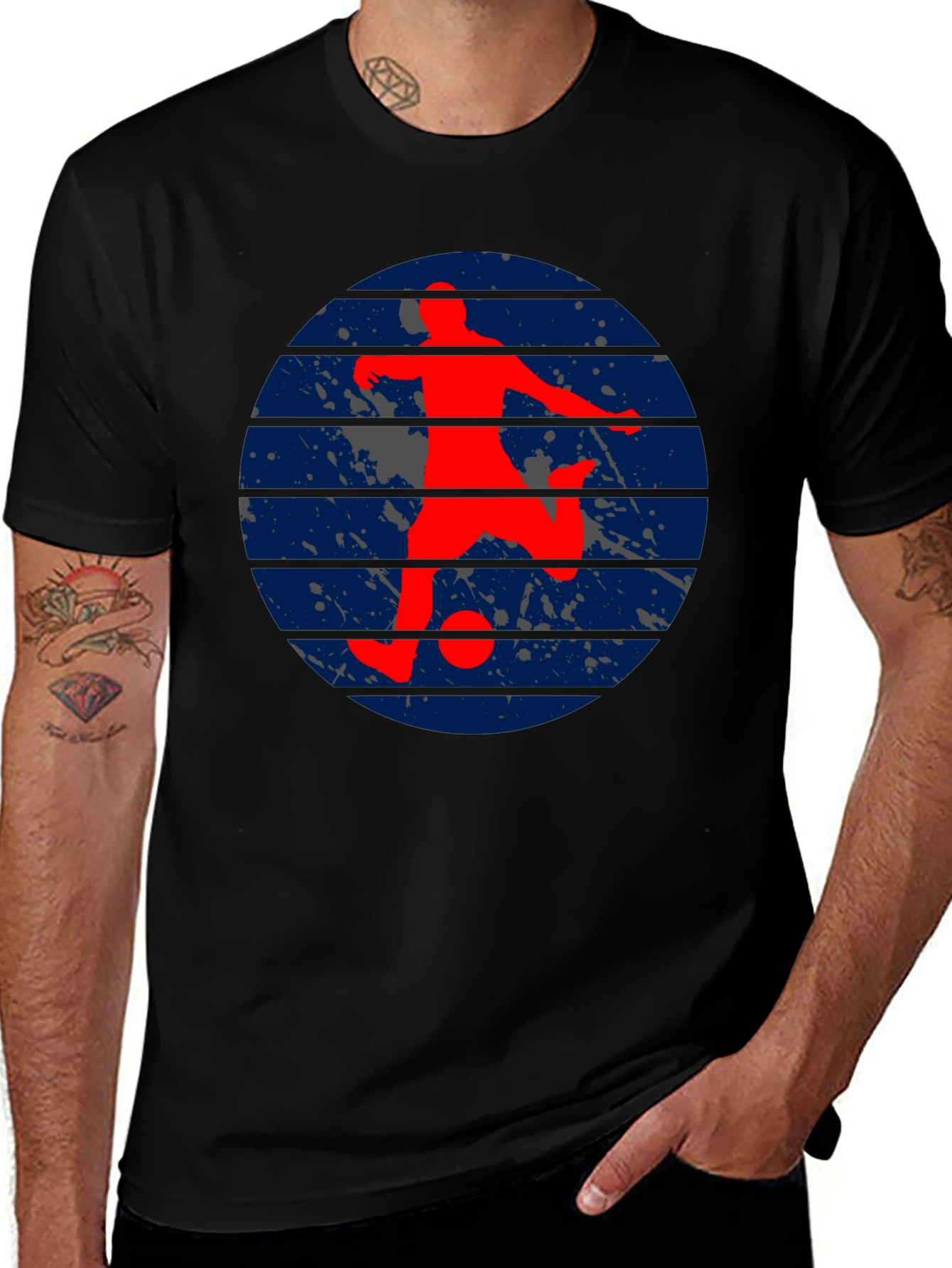 Variant 15 of Soccer Player Graphic Tee - Retro Style