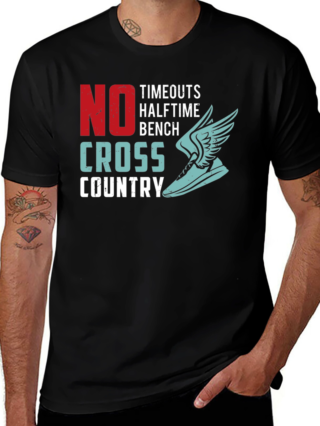 Variant 9 of Cross Country Runner T-Shirt - No Timeouts