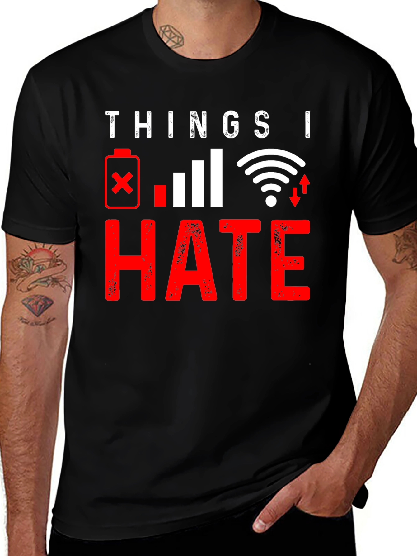 Variant 16 of Things I Hate: Tech Humor Graphic T-Shirt