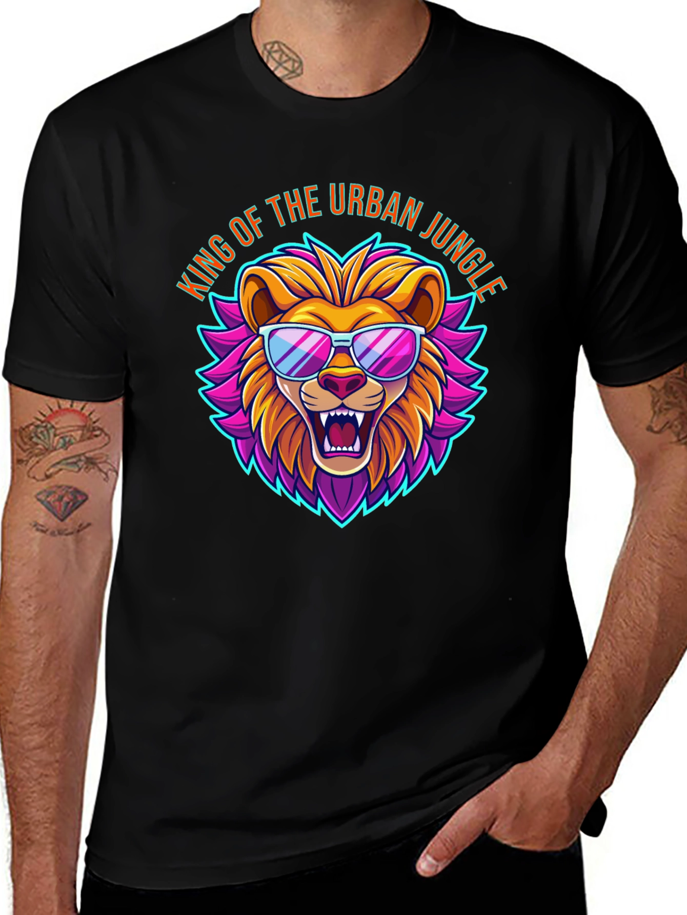 Variant 2 of Urban Jungle Lion Graphic Tee