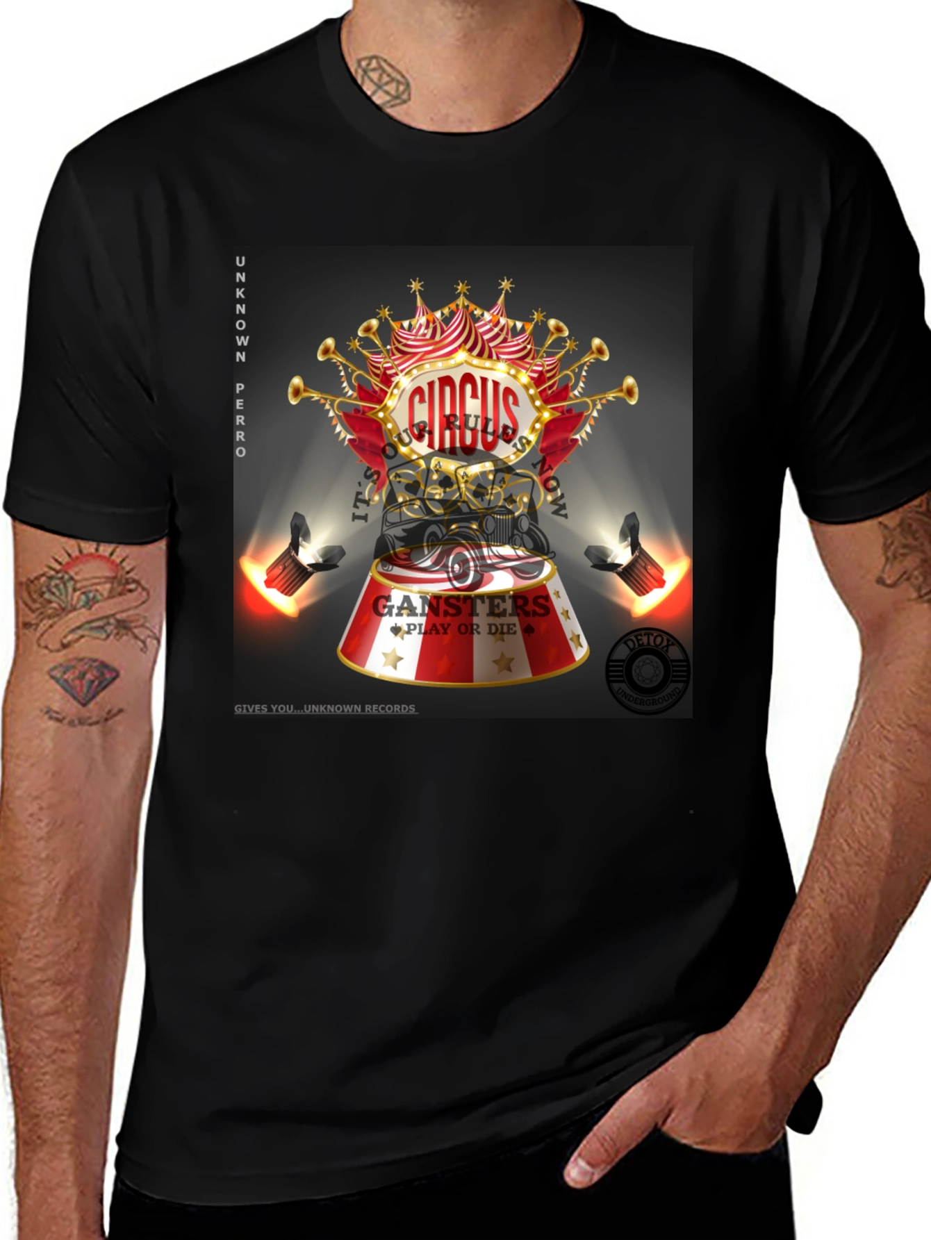 Variant 23 of Circus Gangsters Black T-Shirt