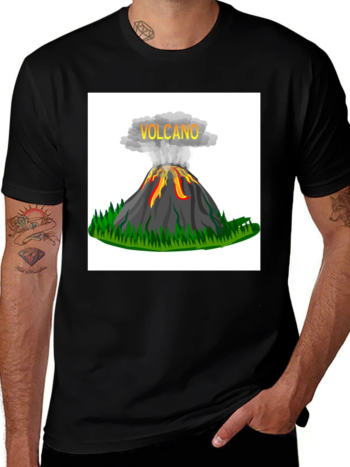 Variant 23 of Volcano Graphic Print T-Shirt