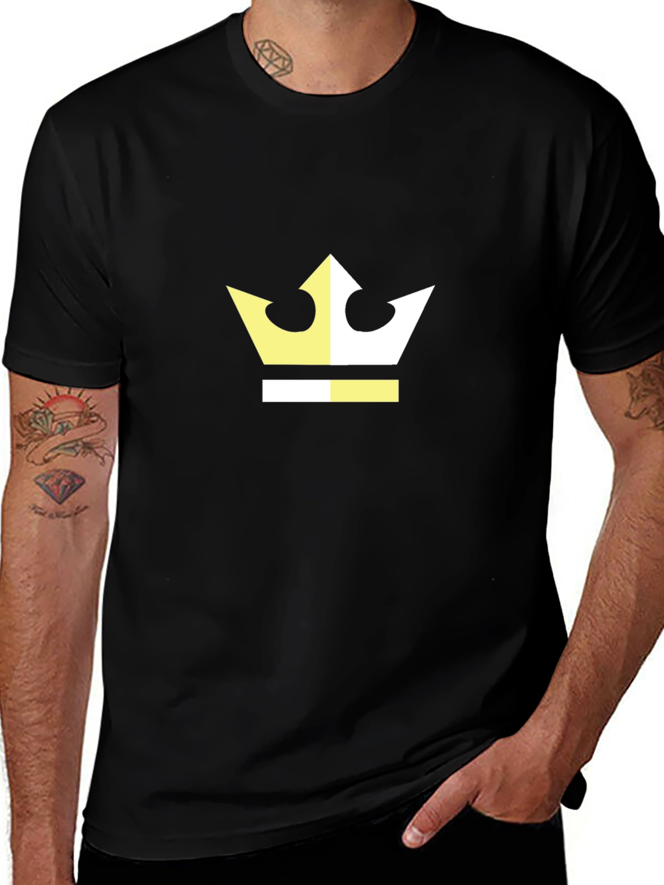 Variant 15 of Crown Graphic Tee - Modern Black T-Shirt