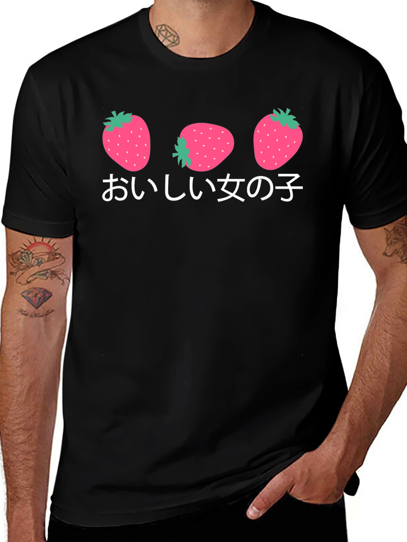 Variant 26 of Strawberry Girl T-Shirt - Kawaii Aesthetic