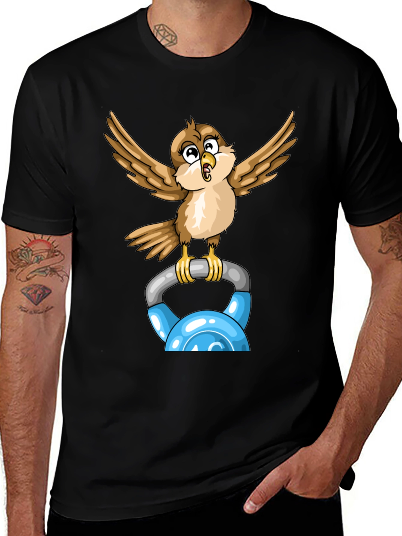 Variant 23 of Sparrow Kettlebell Workout T-Shirt