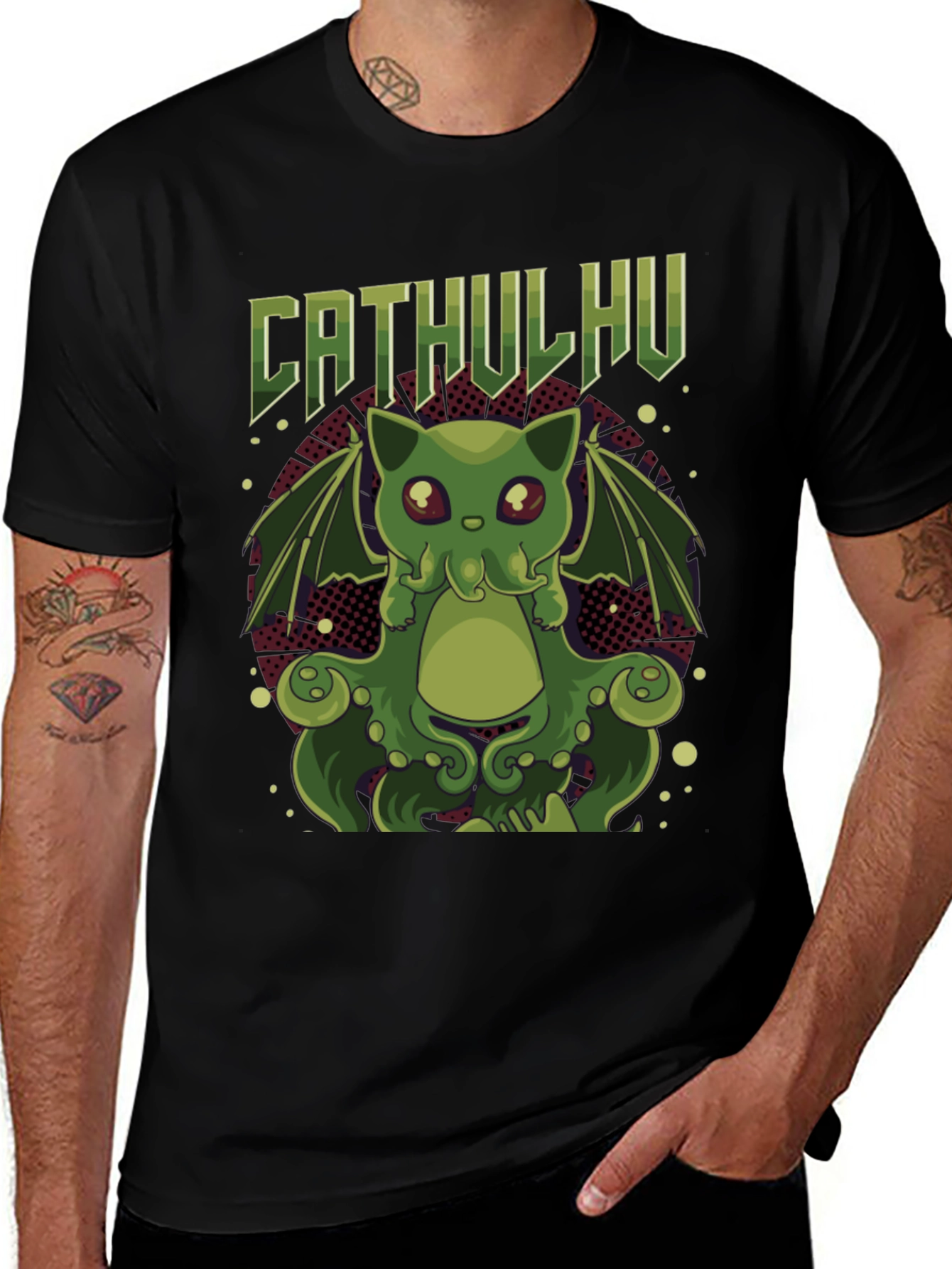 Variant 6 of Cathulhu Cat T-Shirt - Geeky Graphic Tee