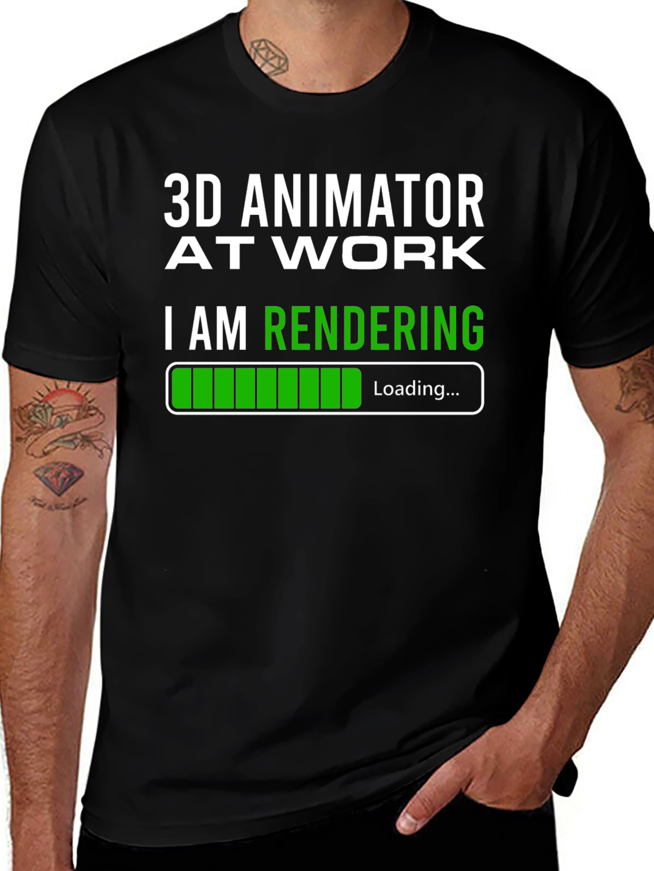 3D Animator At Work Rendering T-Shirt