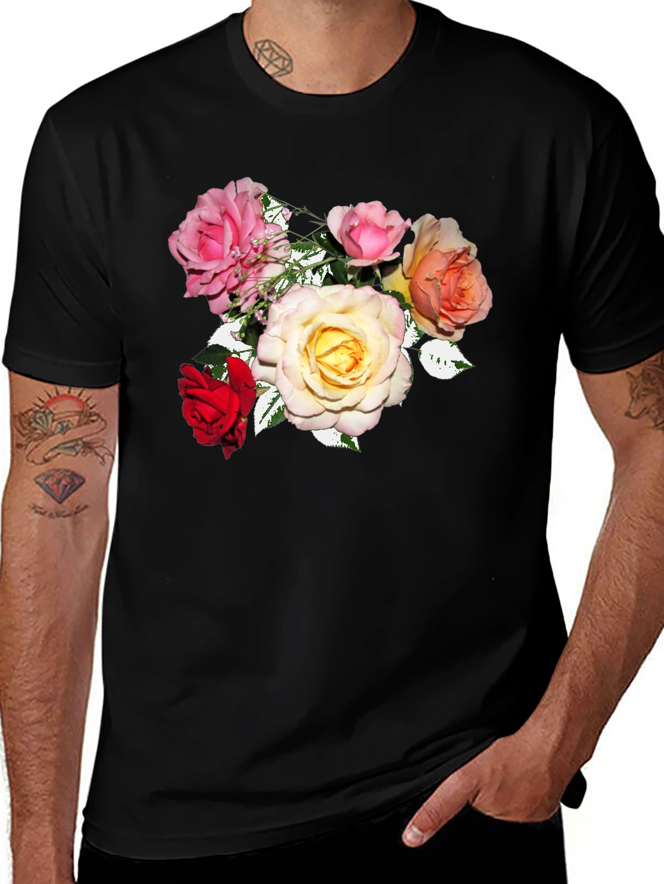 Variant 21 of Floral Rose Bouquet Graphic Tee