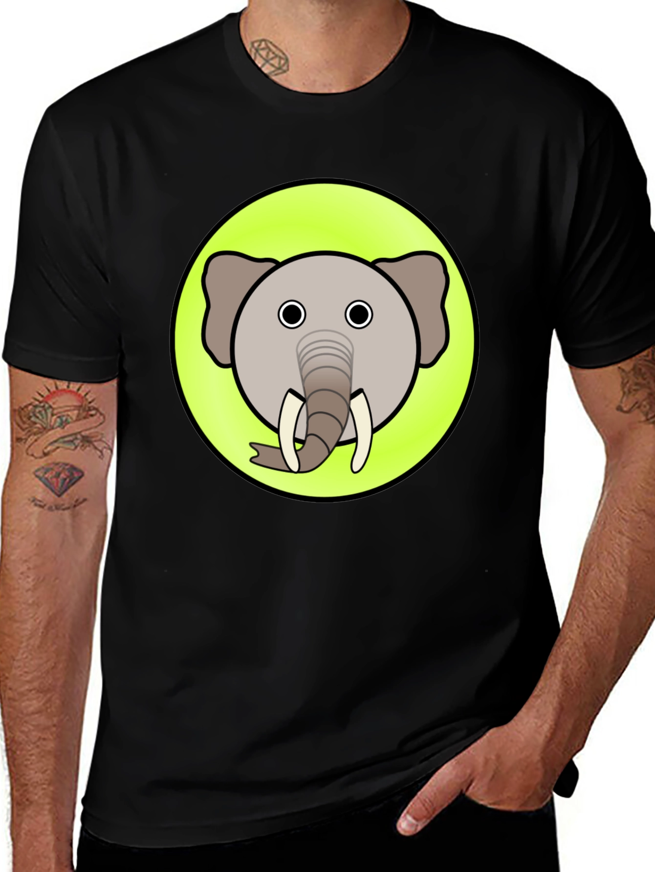 Variant 13 of Cartoon Elephant Graphic T-Shirt