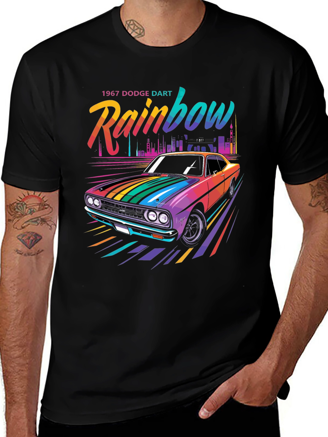 Variant 3 of Rainbow 1967 Dodge Dart Graphic T-Shirt