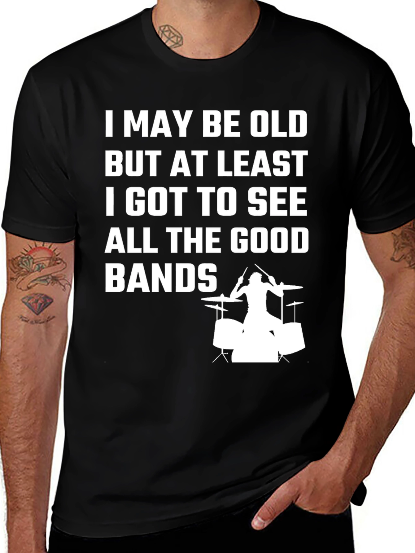 Variant 9 of Funny Old Drummer T-Shirt - Good Bands