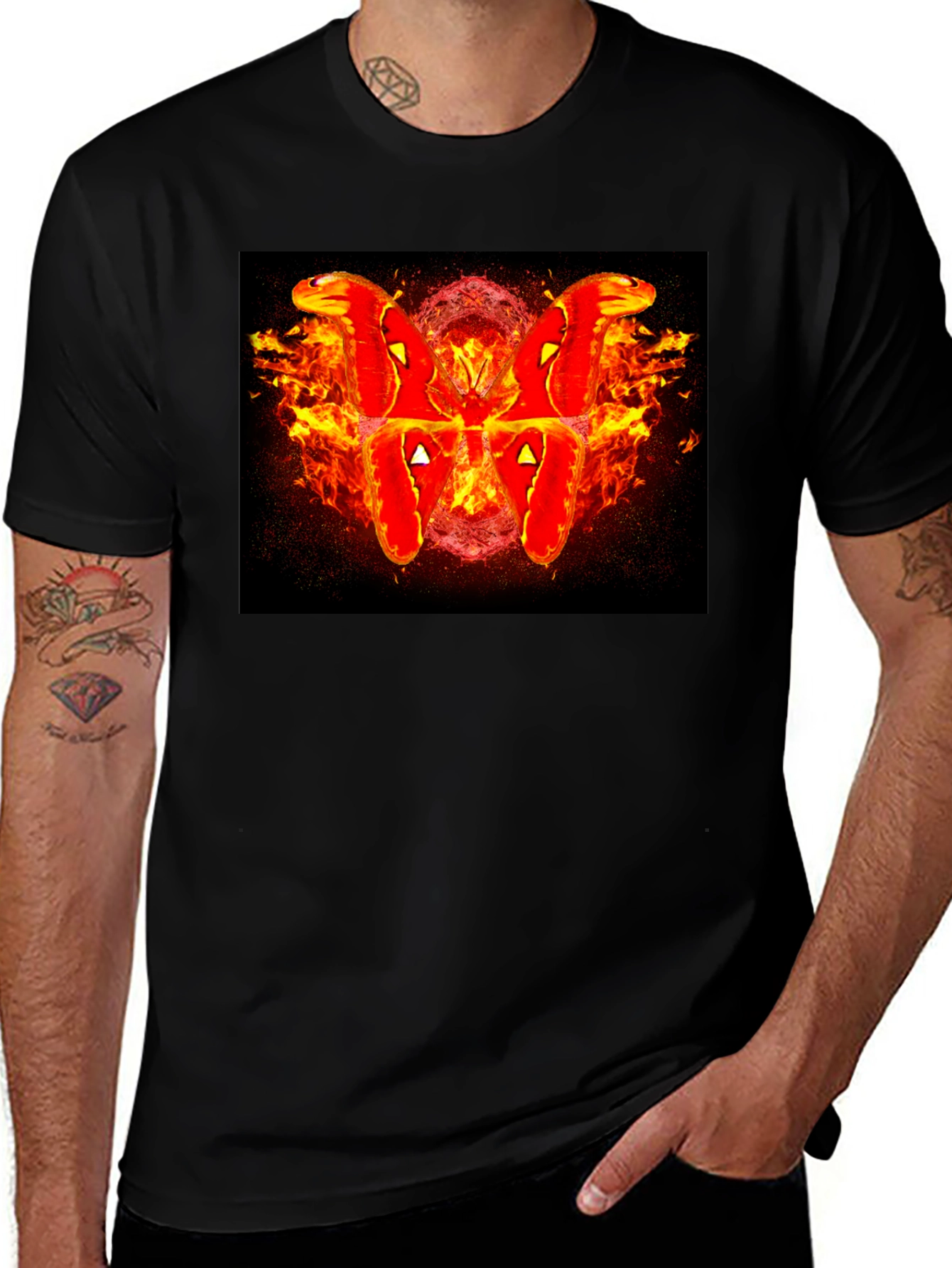 Variant 20 of Fiery Cobra Graphic T-Shirt - Bold Snake Design