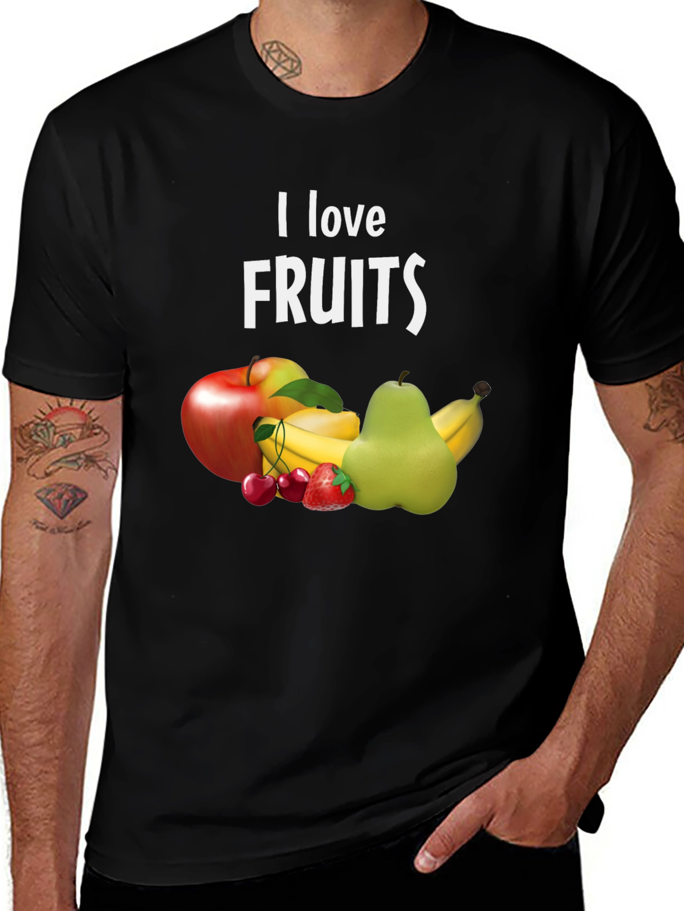 Variant 29 of I Love Fruits T-Shirt - Funny Fruit Lover Tee