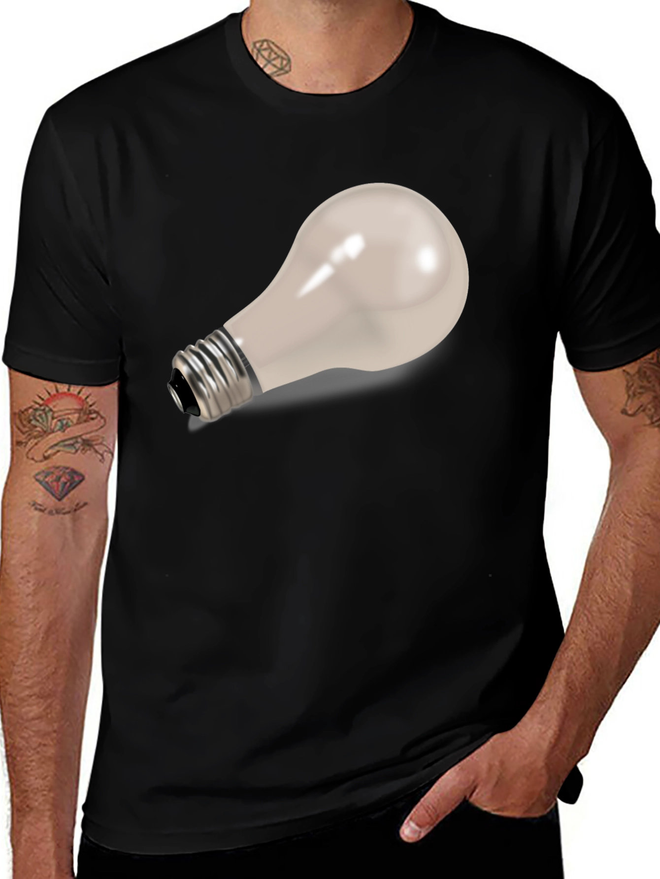 Variant 5 of Idea Bulb Graphic Tee - Soft Cotton Blend