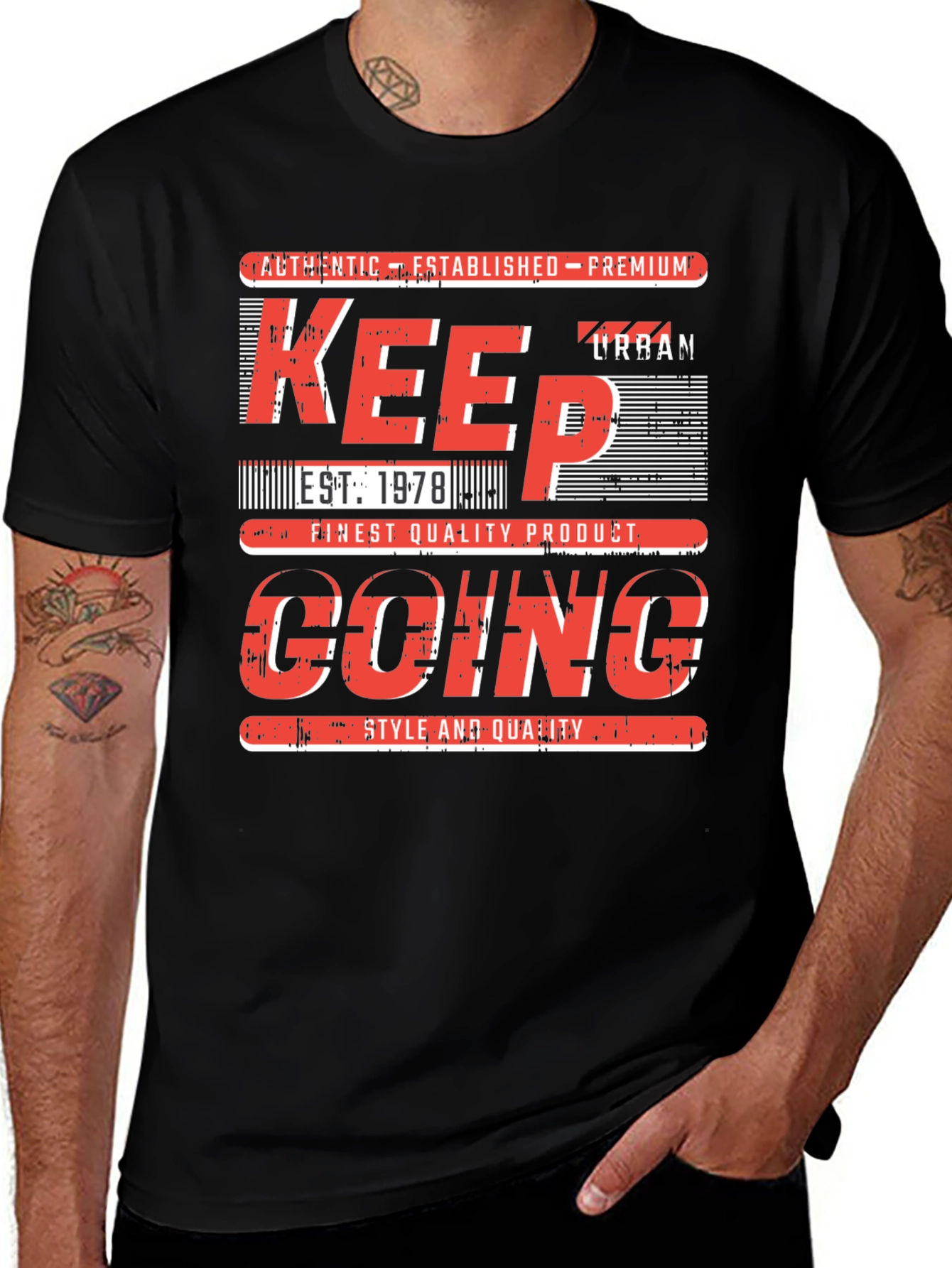 Variant 11 of Keep Going Graphic Tee - Urban Style