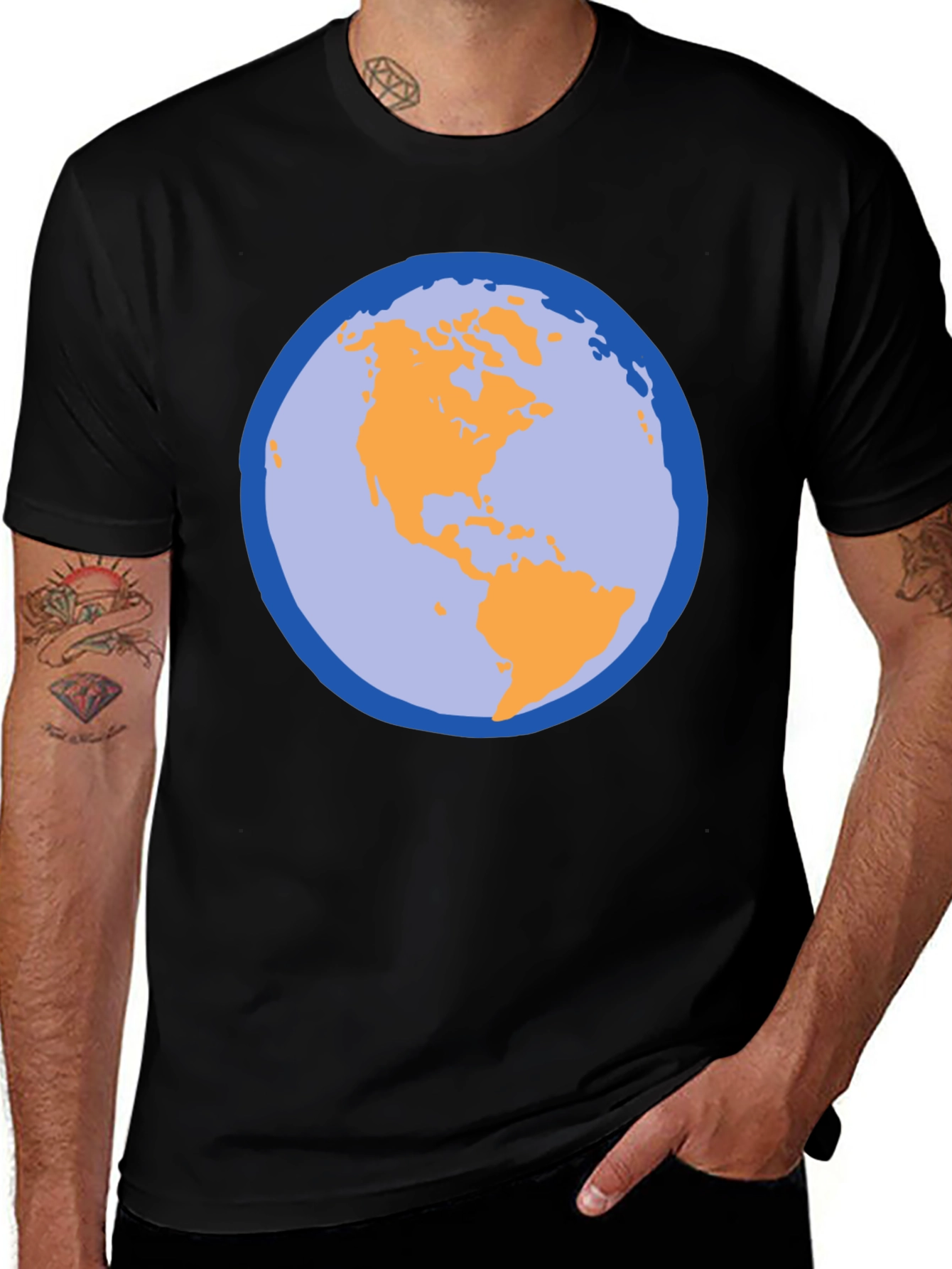 Earth Graphic Tee - Global Design T-Shirt