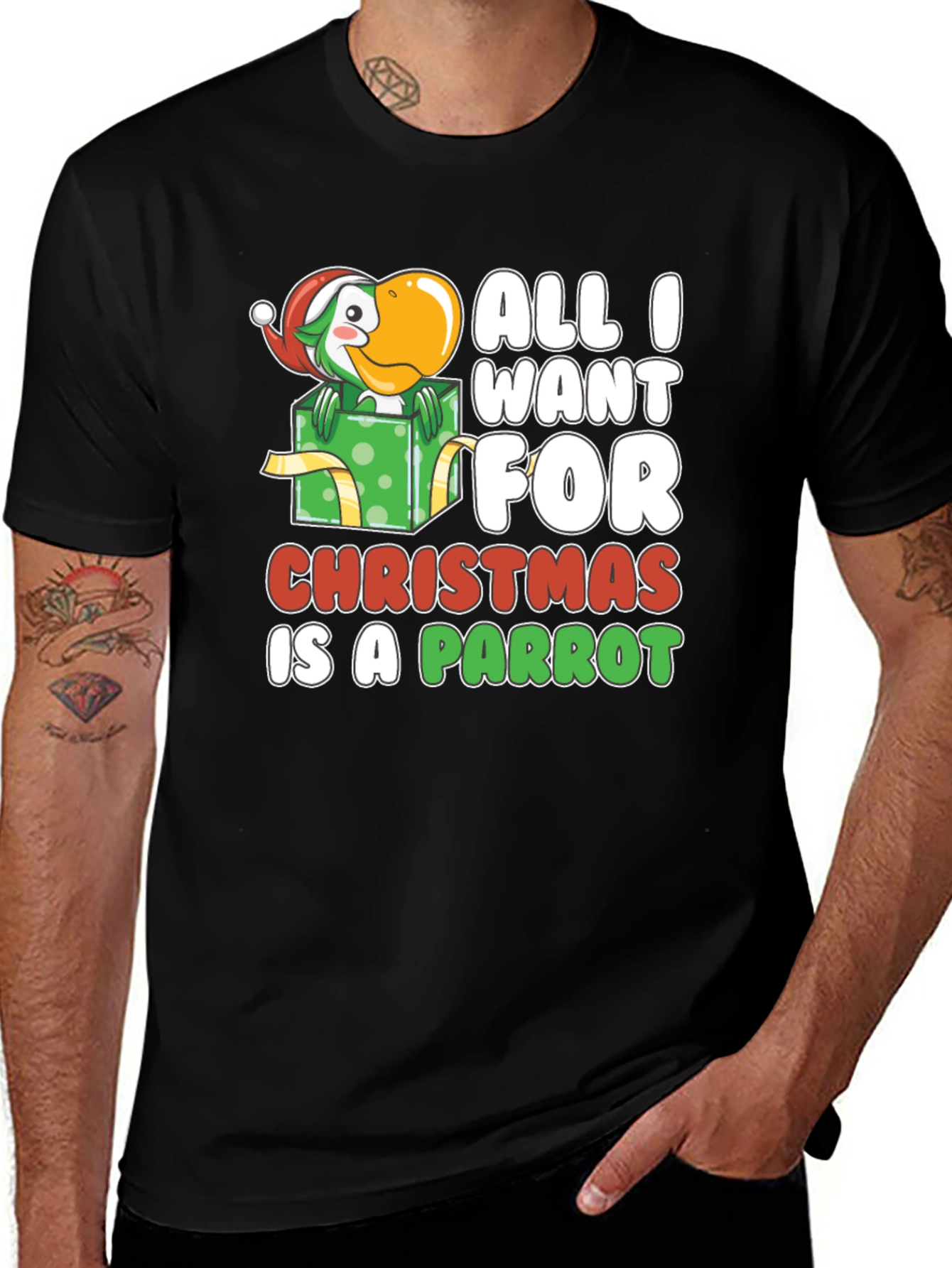 Variant 3 of All I Want For Christmas Is A Parrot T-Shirt
