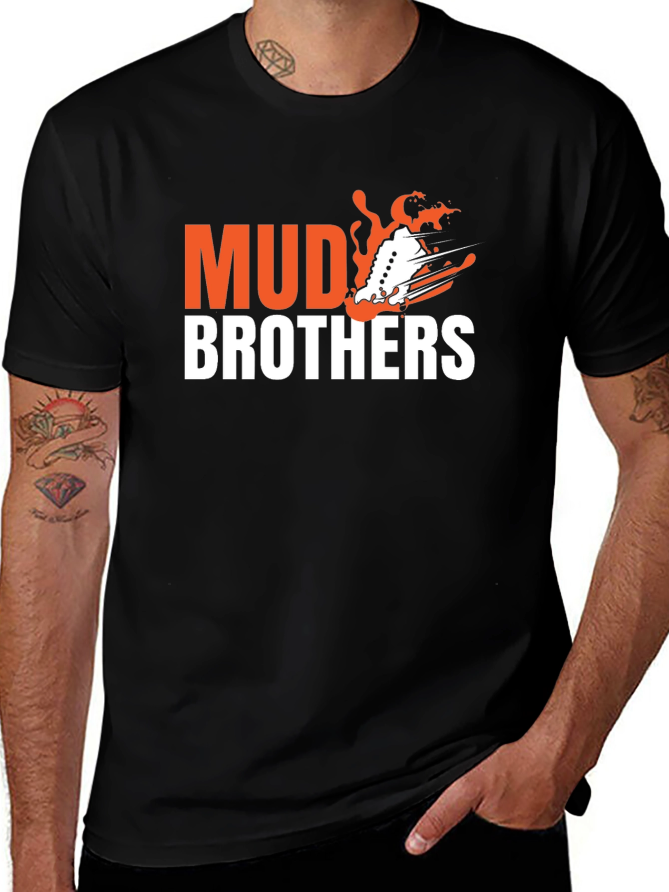 Variant 26 of Mud Brothers Graphic T-Shirt Black