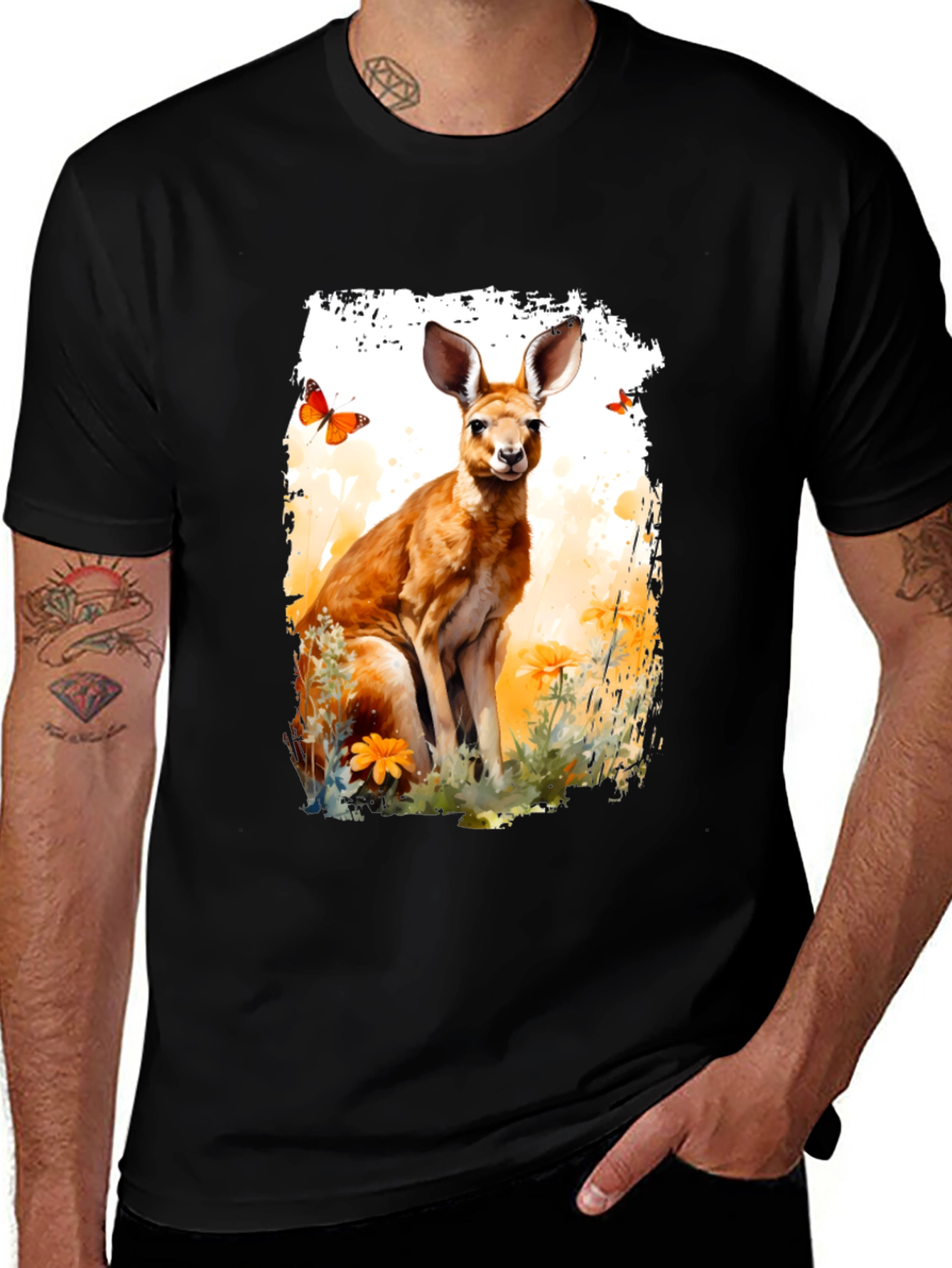 Variant 29 of Kangaroo Wildlife Graphic T-Shirt