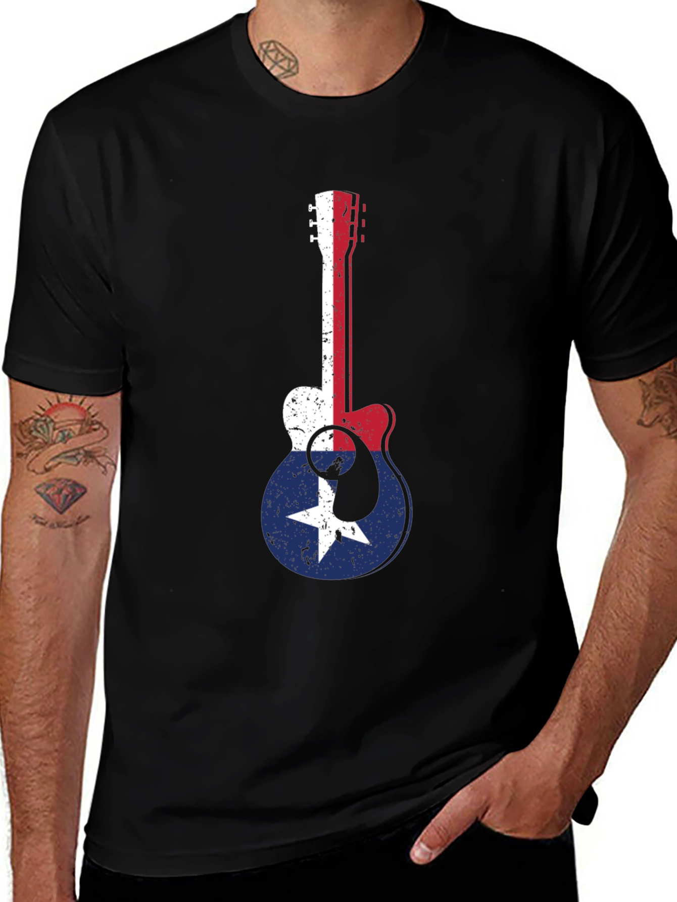 Variant 15 of Guitar Texas Flag T-Shirt