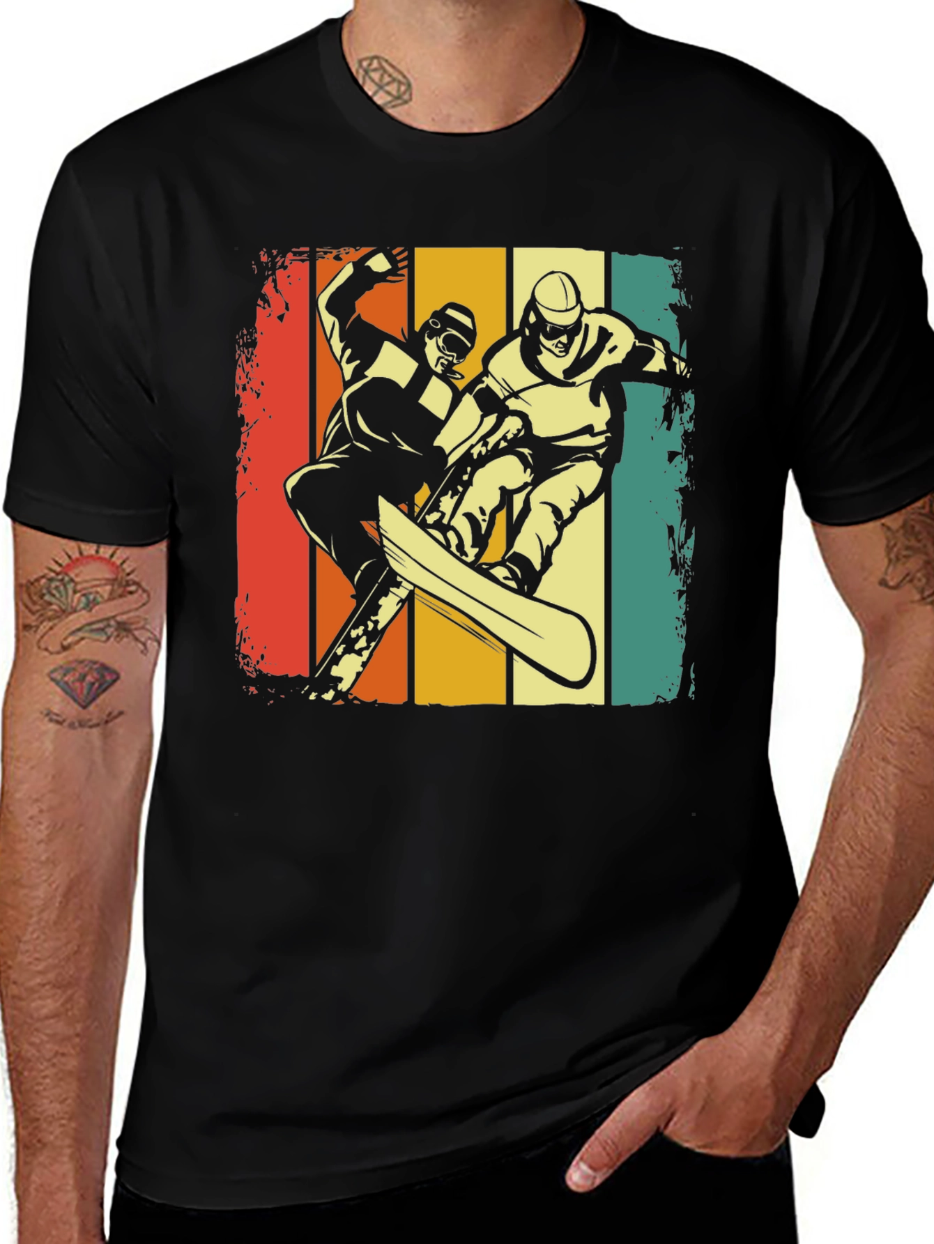 Variant 16 of Vintage Snowboarder Graphic Tee - Retro Style