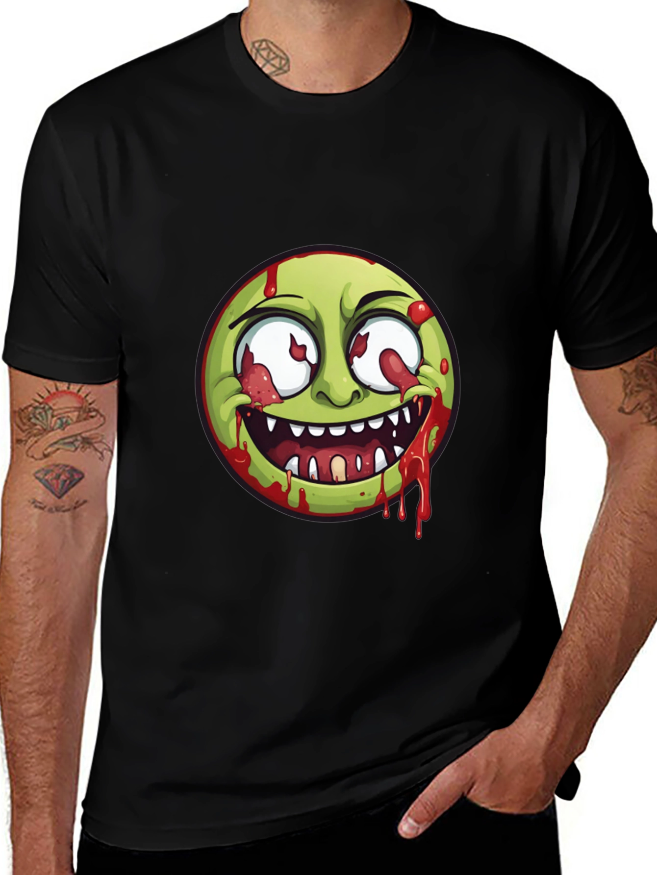 Variant 23 of Zombie Emoji T-Shirt - Unique Graphic Tee