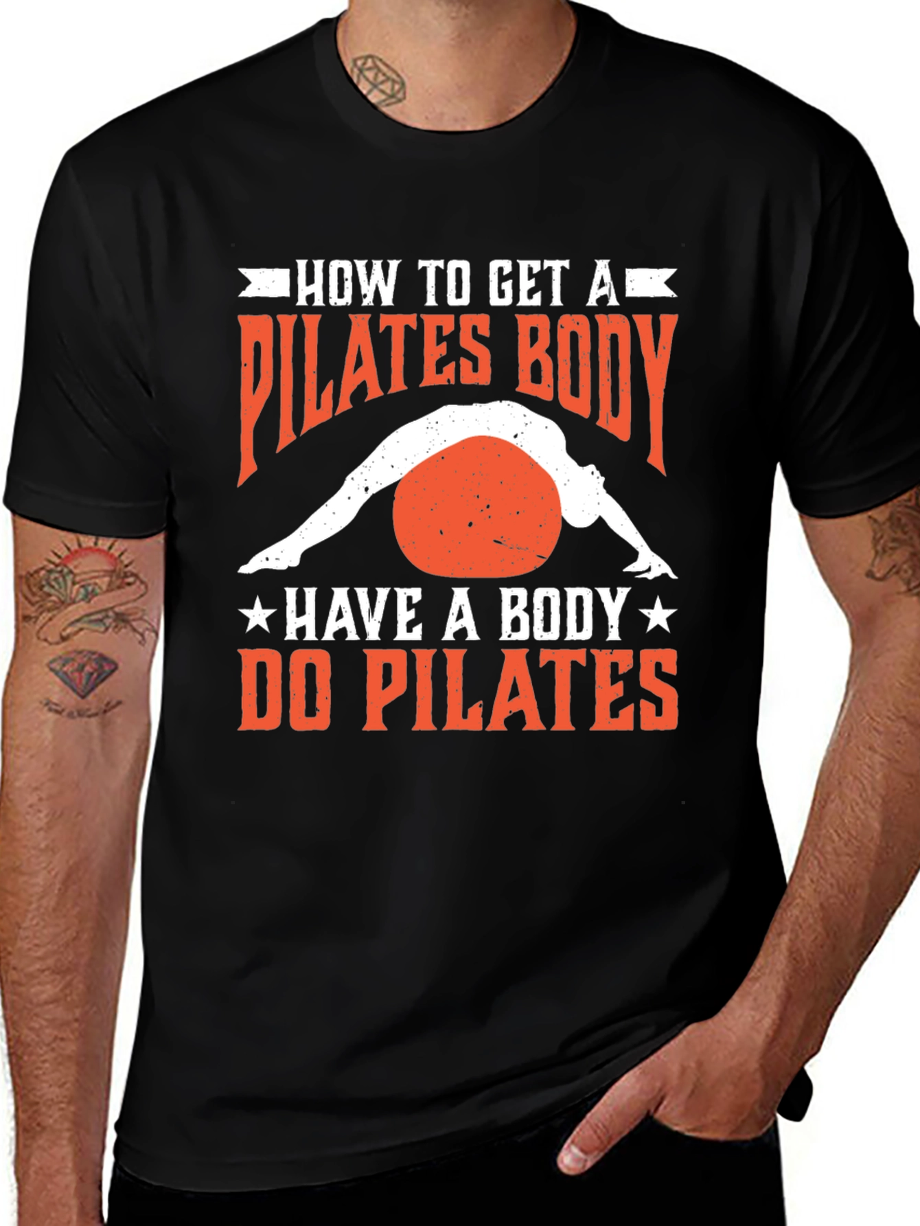 Variant 23 of Pilates Body T-Shirt - Fitness Workout Tee