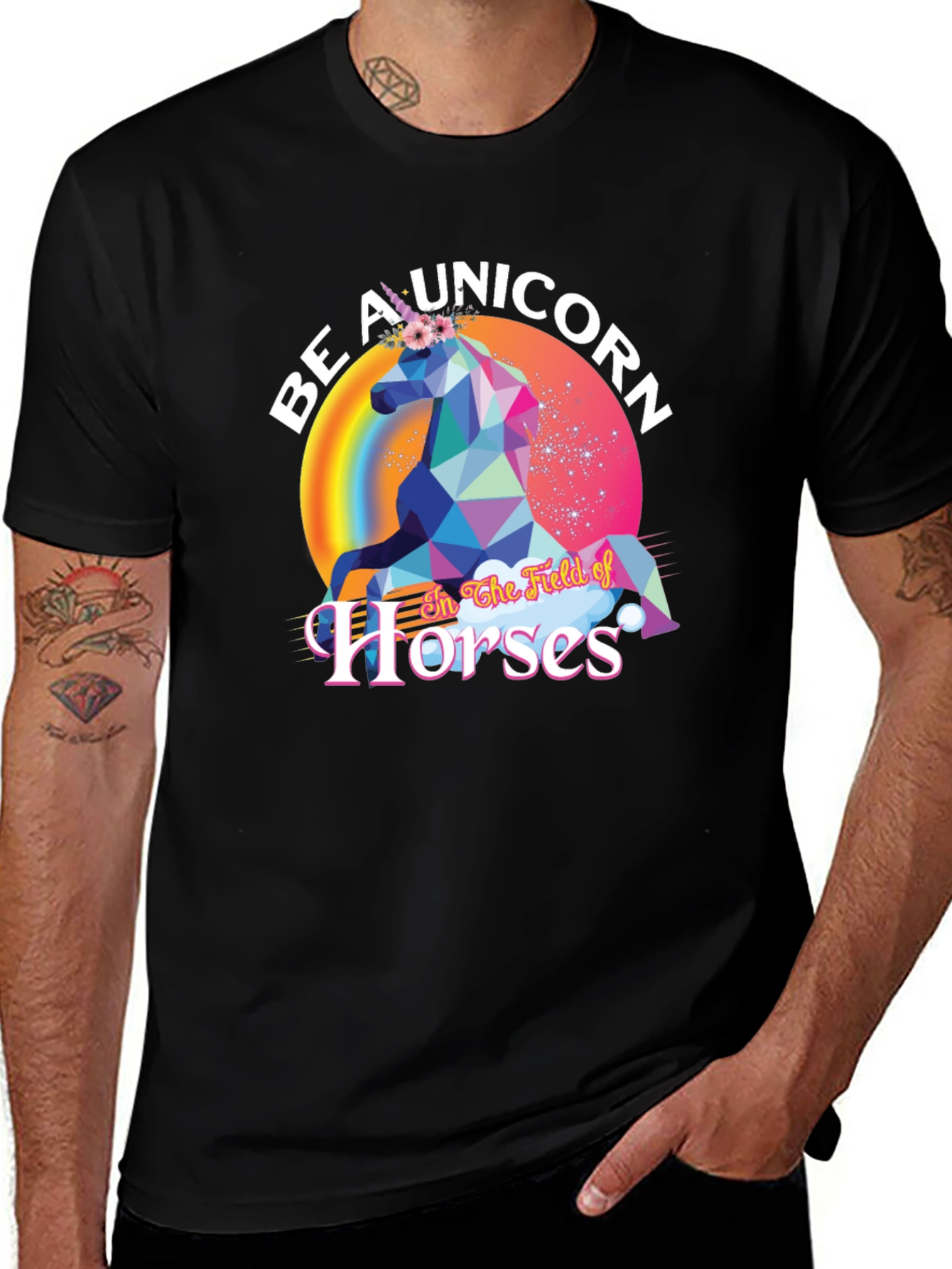 Be a Unicorn T-Shirt - Unique Geometric Design