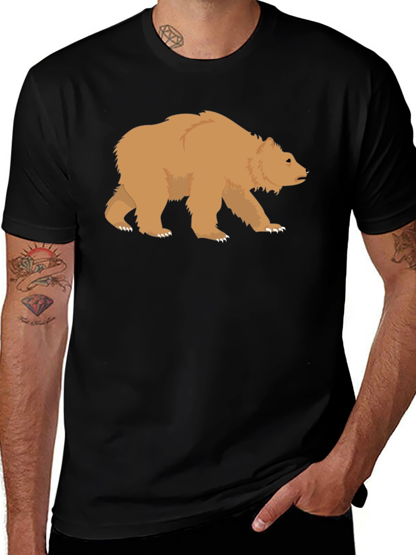 Variant 30 of Bear Graphic T-Shirt - Casual Style
