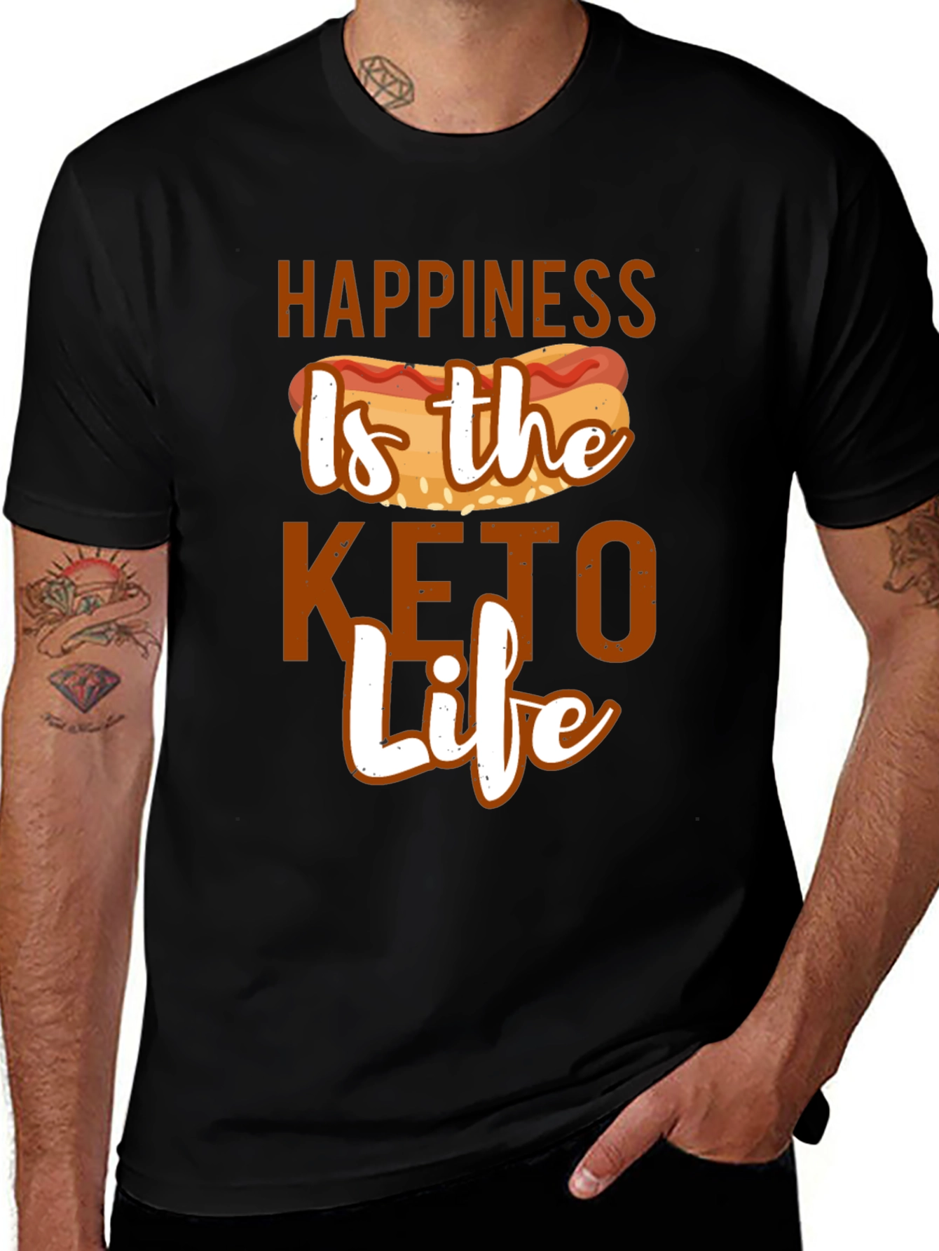 Variant 19 of Happiness is the Keto Life T-Shirt