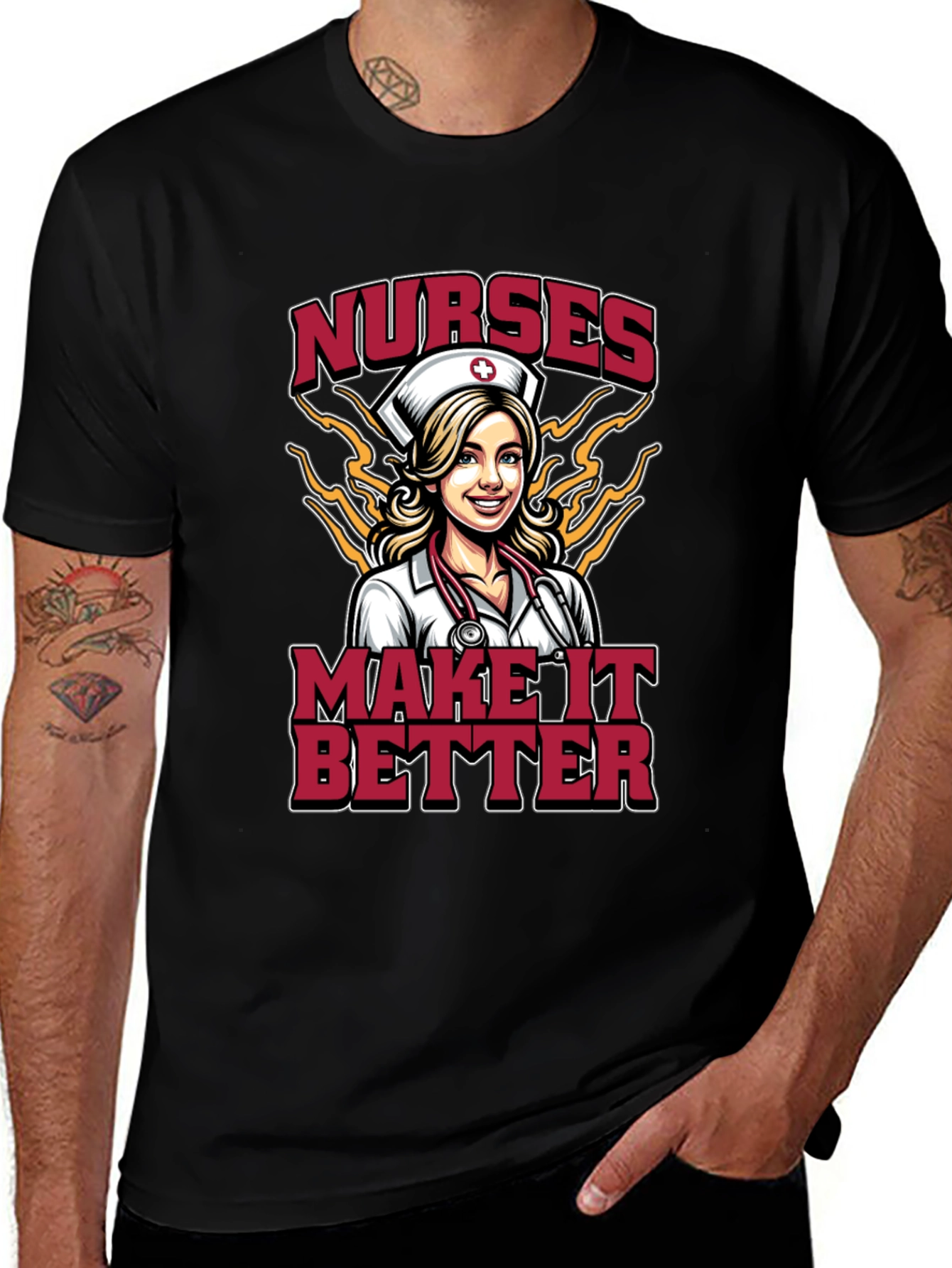 Variant 17 of Nurses Make It Better Graphic T-Shirt