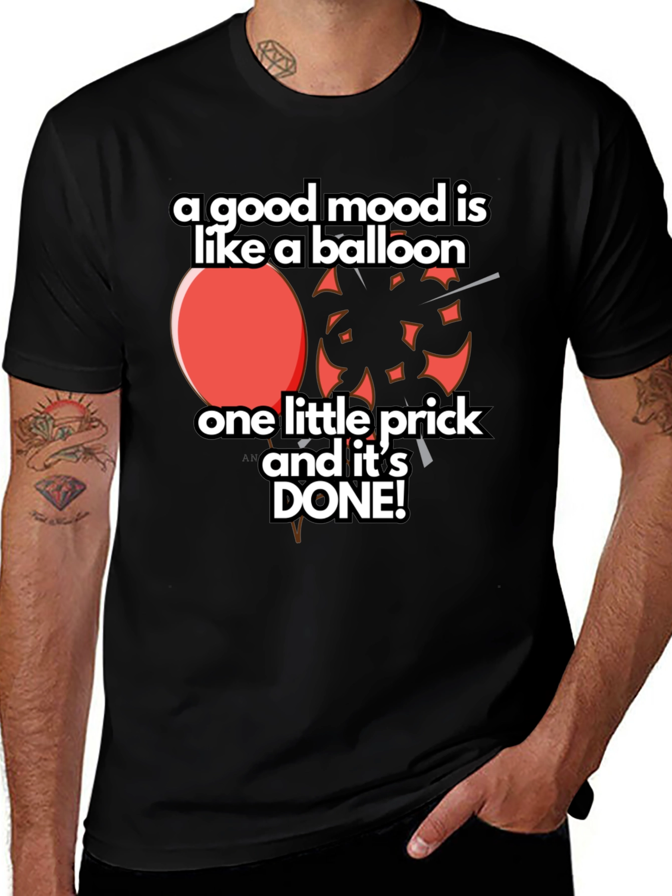 Variant 25 of A Good Mood Balloon Funny Graphic T-Shirt