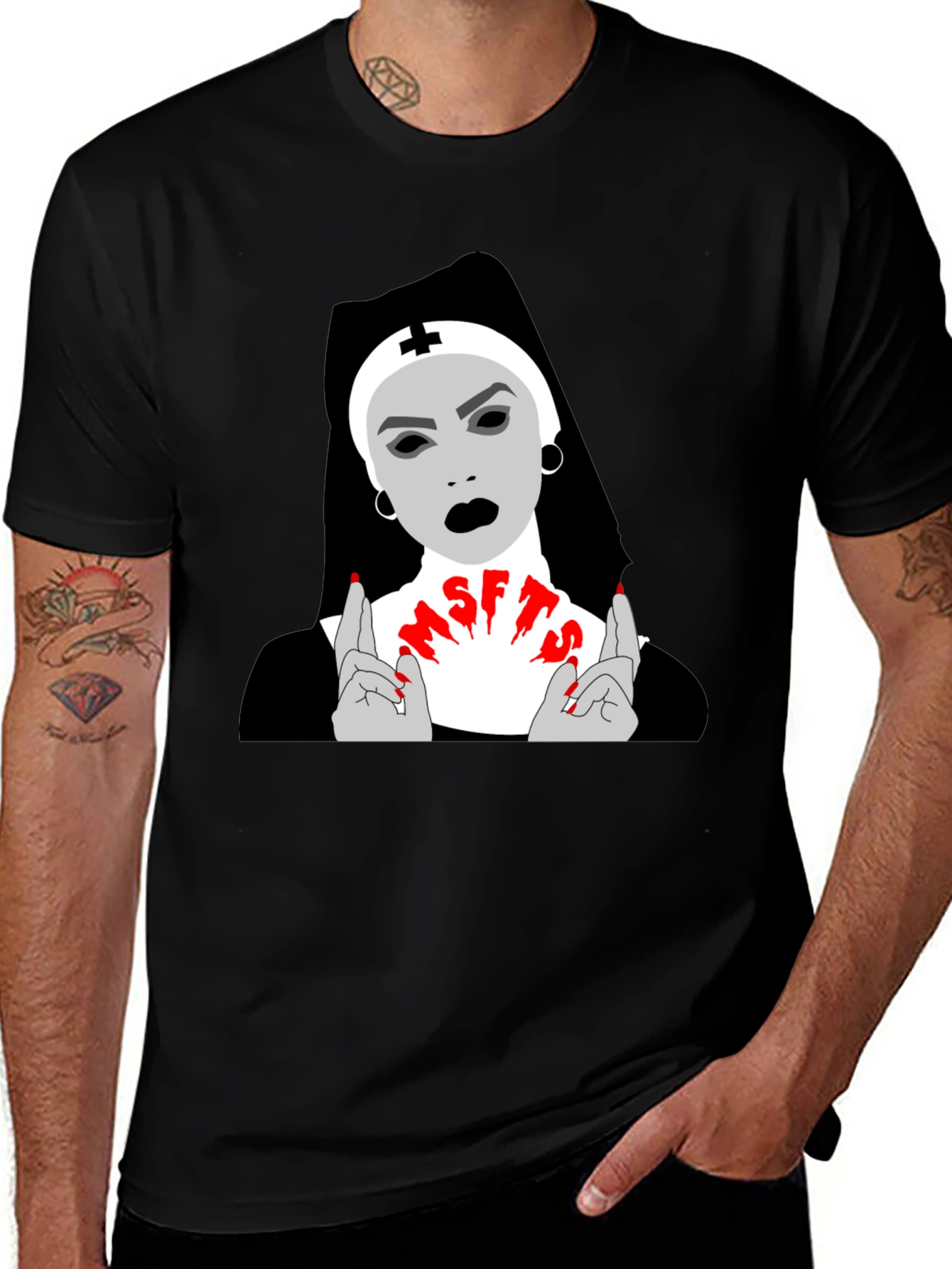 Variant 20 of Nun With Attitude Graphic T-Shirt