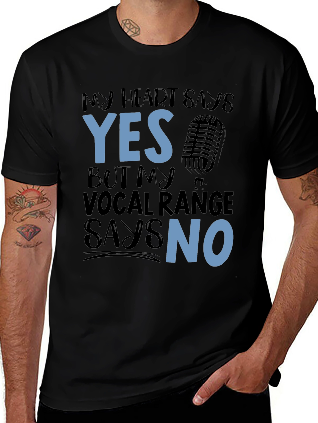 Variant 6 of My Heart Says YES Vocal Range NO T-Shirt
