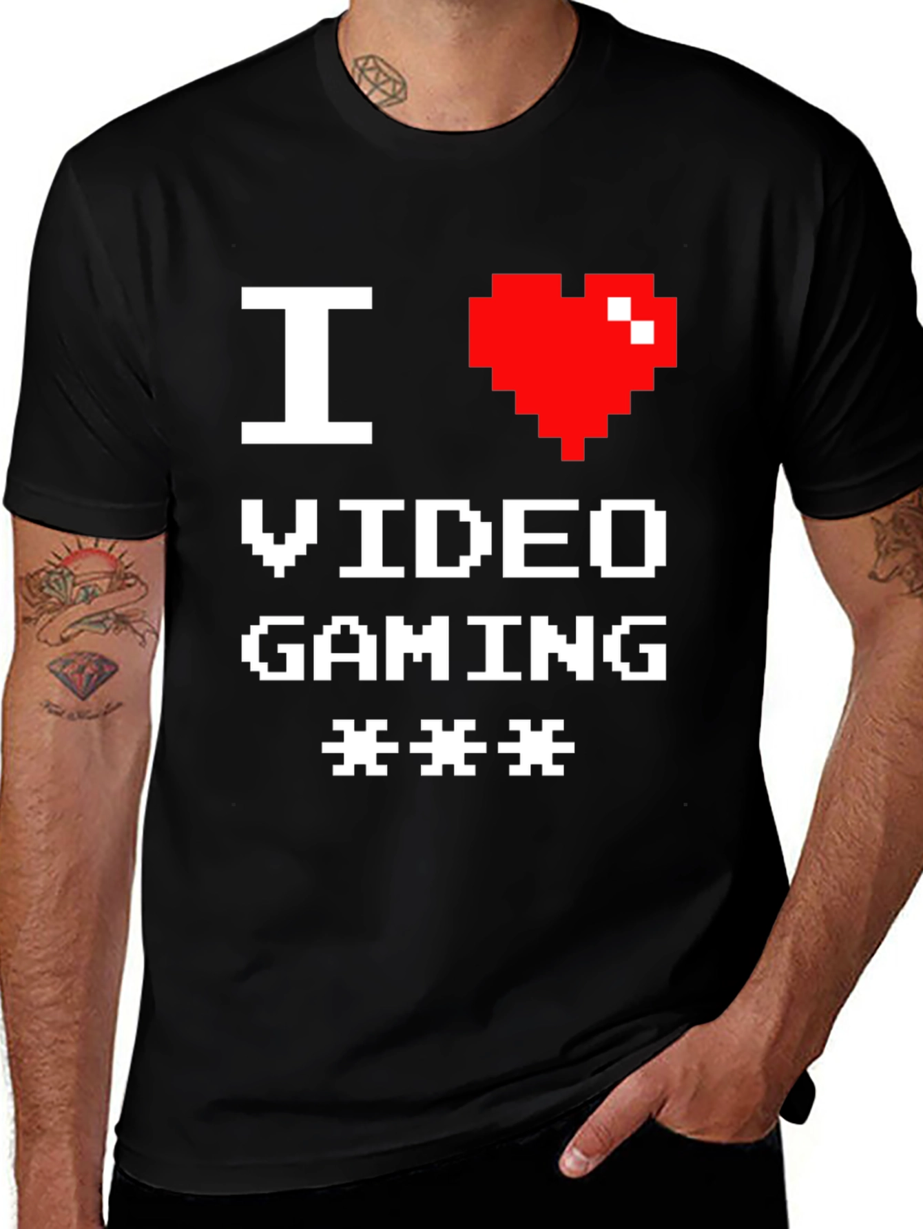 I Heart Video Gaming Black T-Shirt