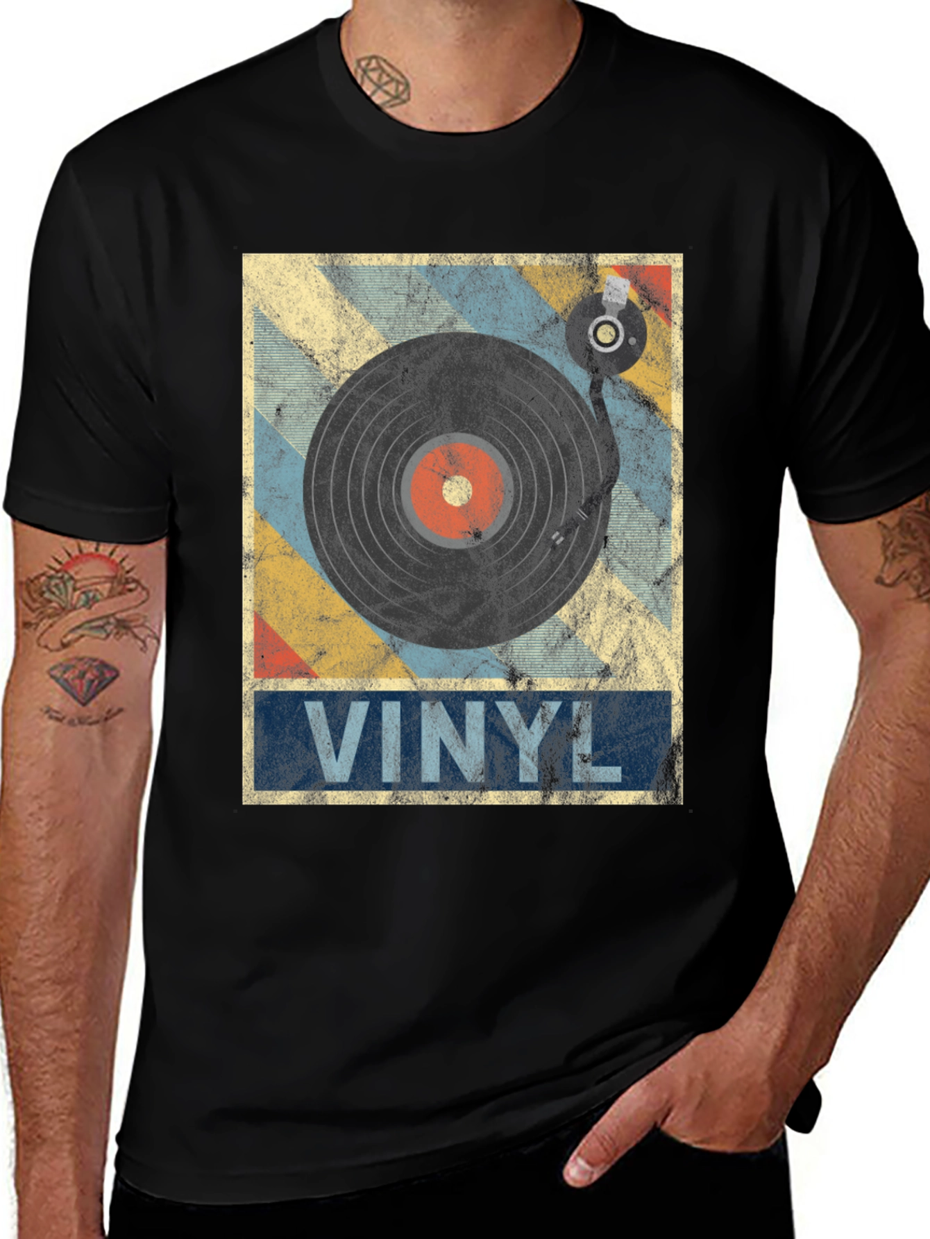 Variant 29 of Vintage Vinyl Record Graphic T-Shirt