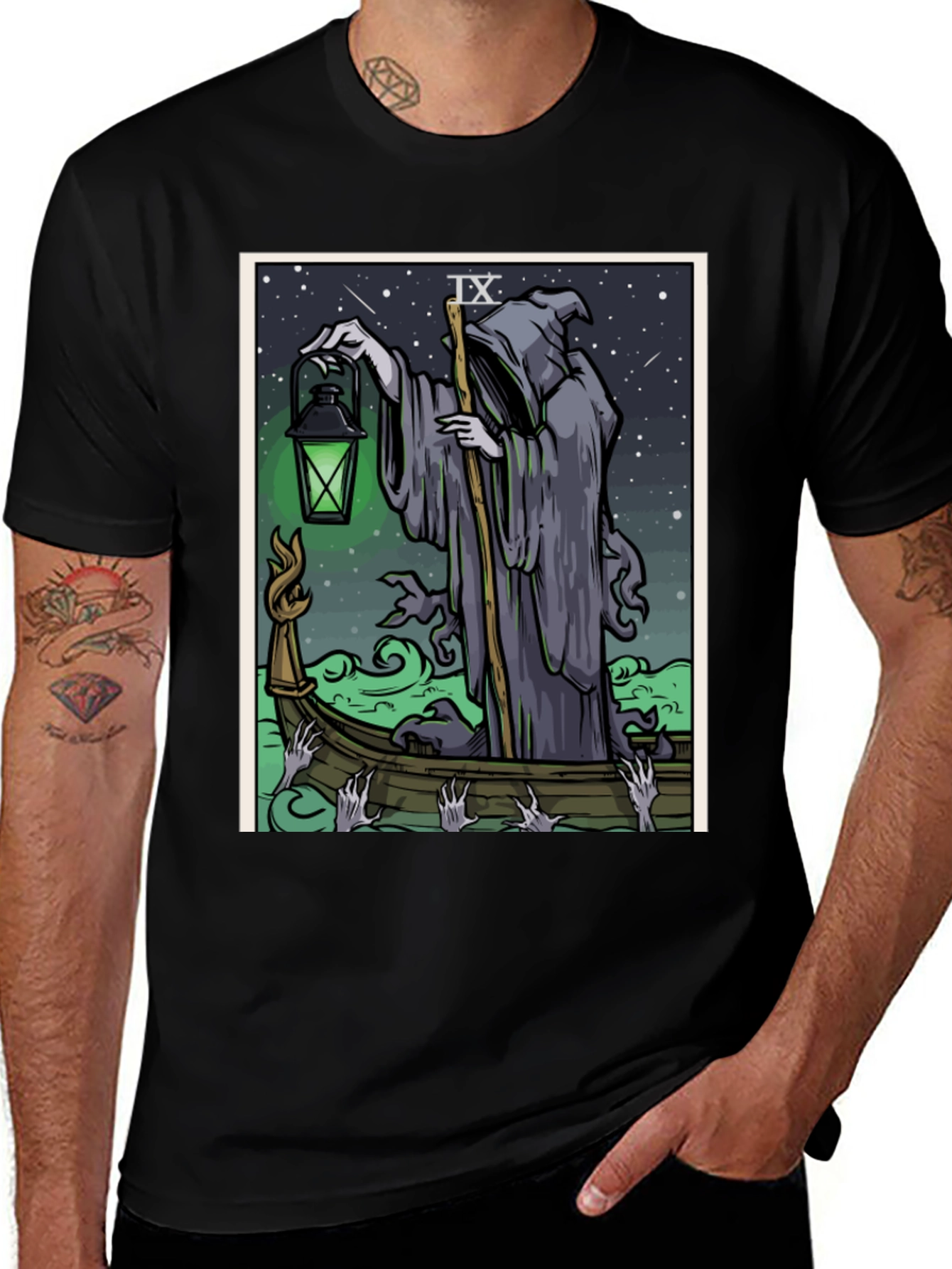 Grim Reaper Tarot Card T-Shirt