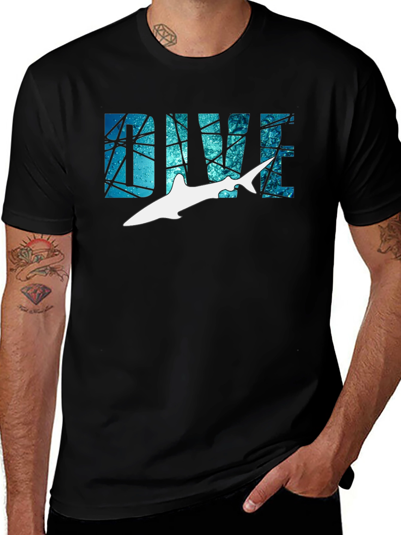 Variant 29 of Dive Shark Graphic Tee - Ocean Lover's T-Shirt