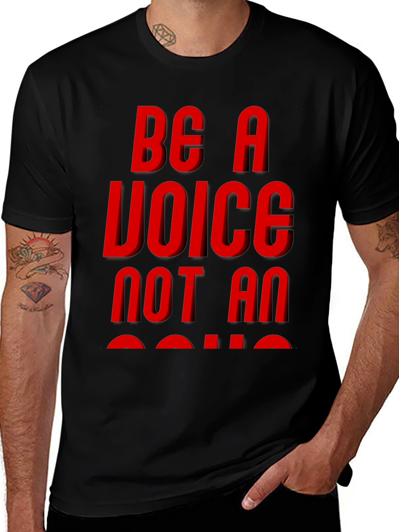 Variant 7 of Be A Voice Graphic Tee - Black