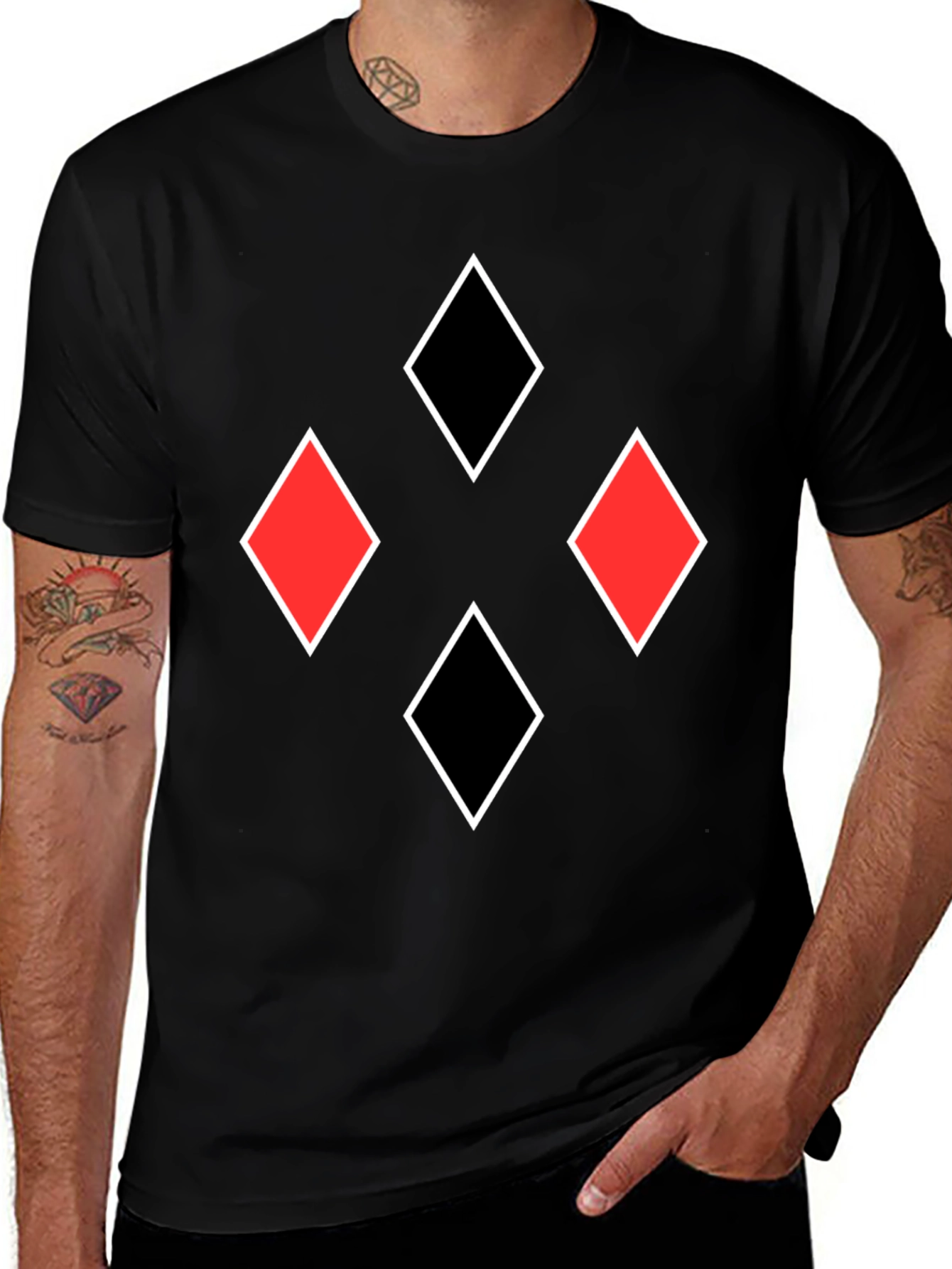 Variant 15 of Diamonds Graphic Tee - Black T-Shirt