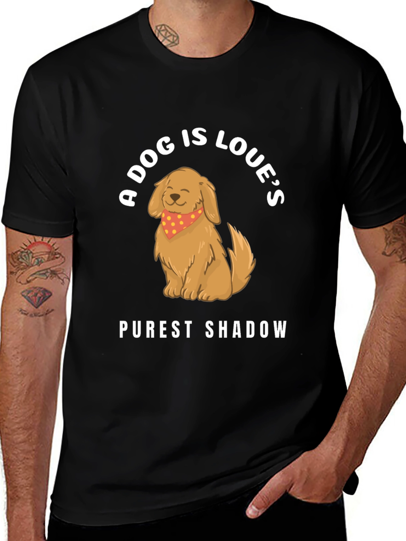 A Dog Is Love's Purest Shadow Graphic T-Shirt