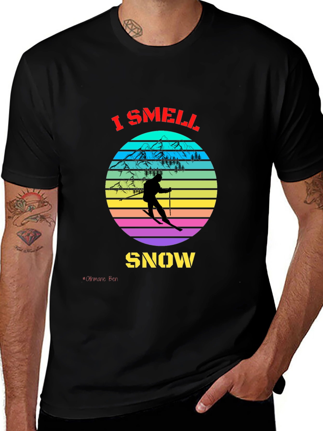 Variant 22 of I Smell Snow Skiing T-Shirt