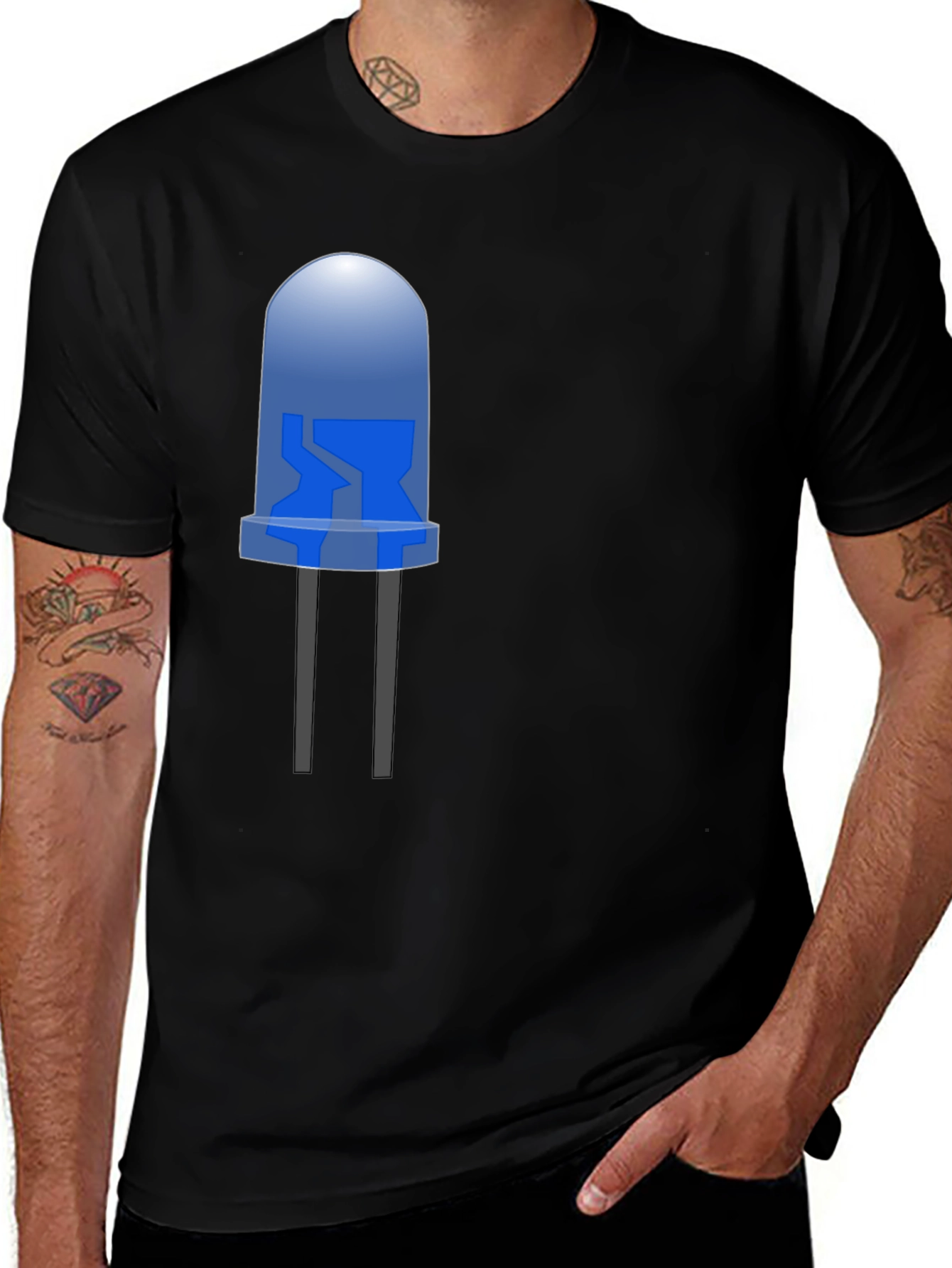 Variant 25 of Cool Blue LED T-Shirt - Stylish Tech Inspired Tee